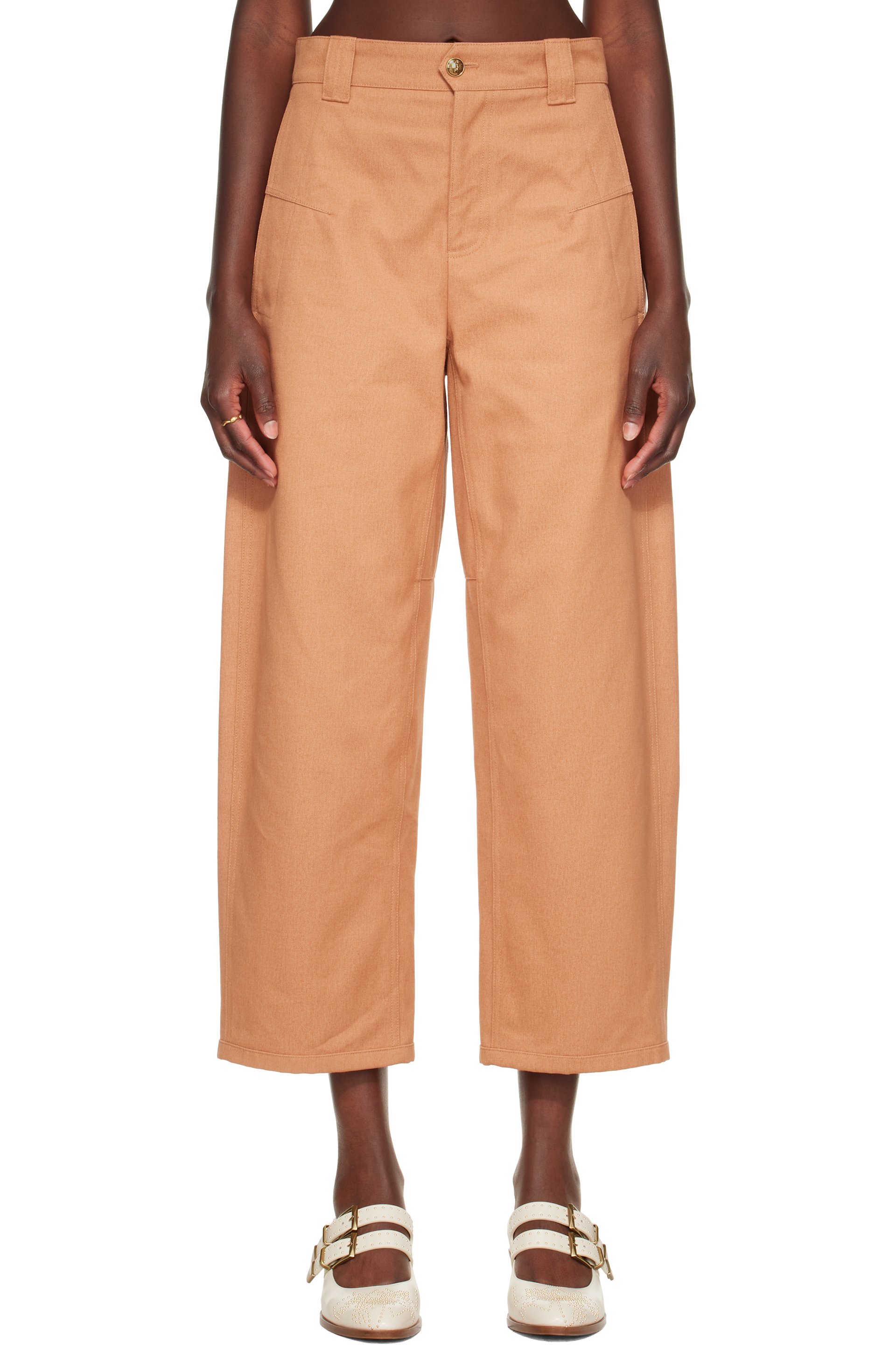Chloé - Beige Barrel Jeans