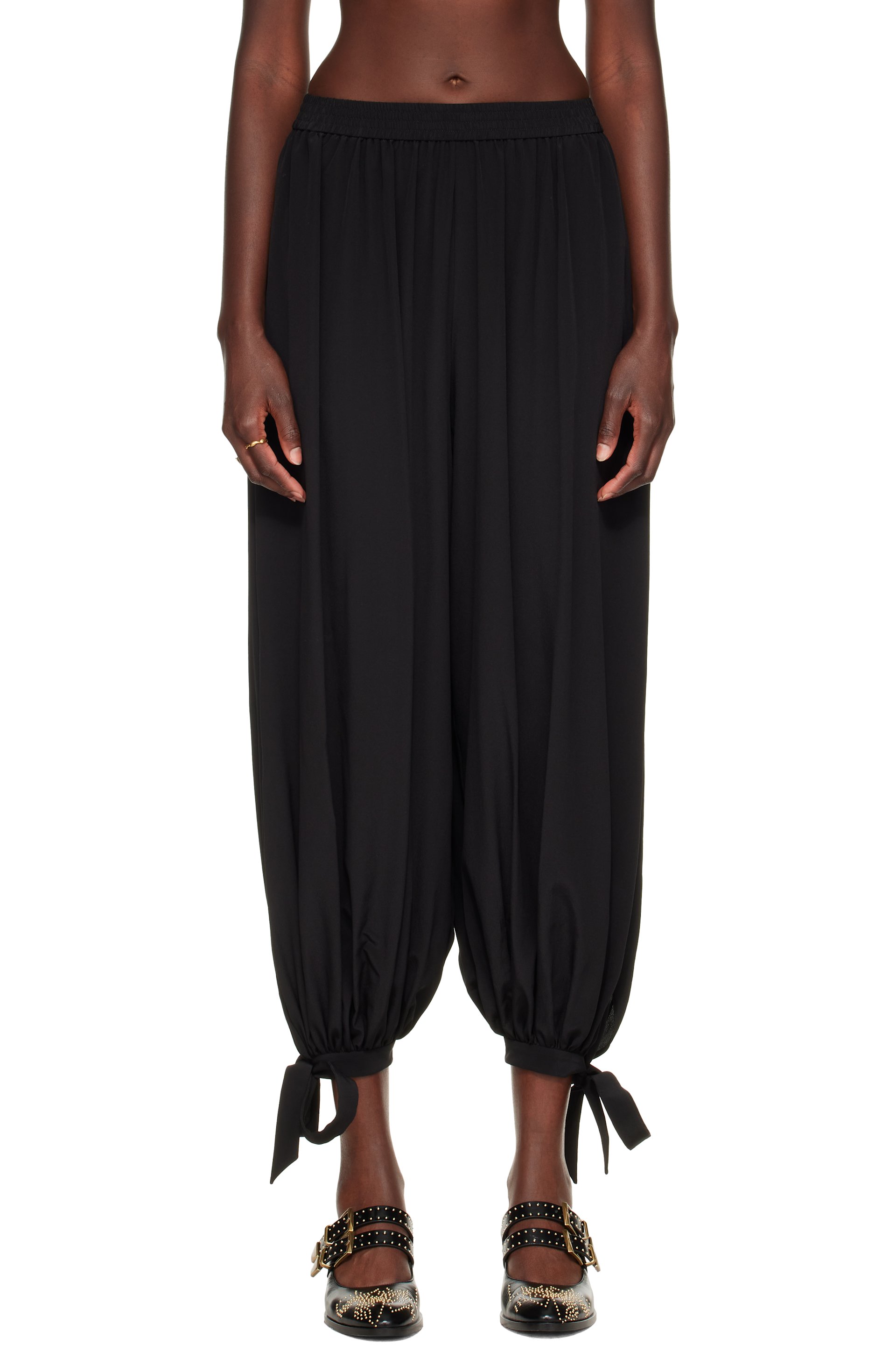 Chloé - Black Fluid Pleated Trousers
