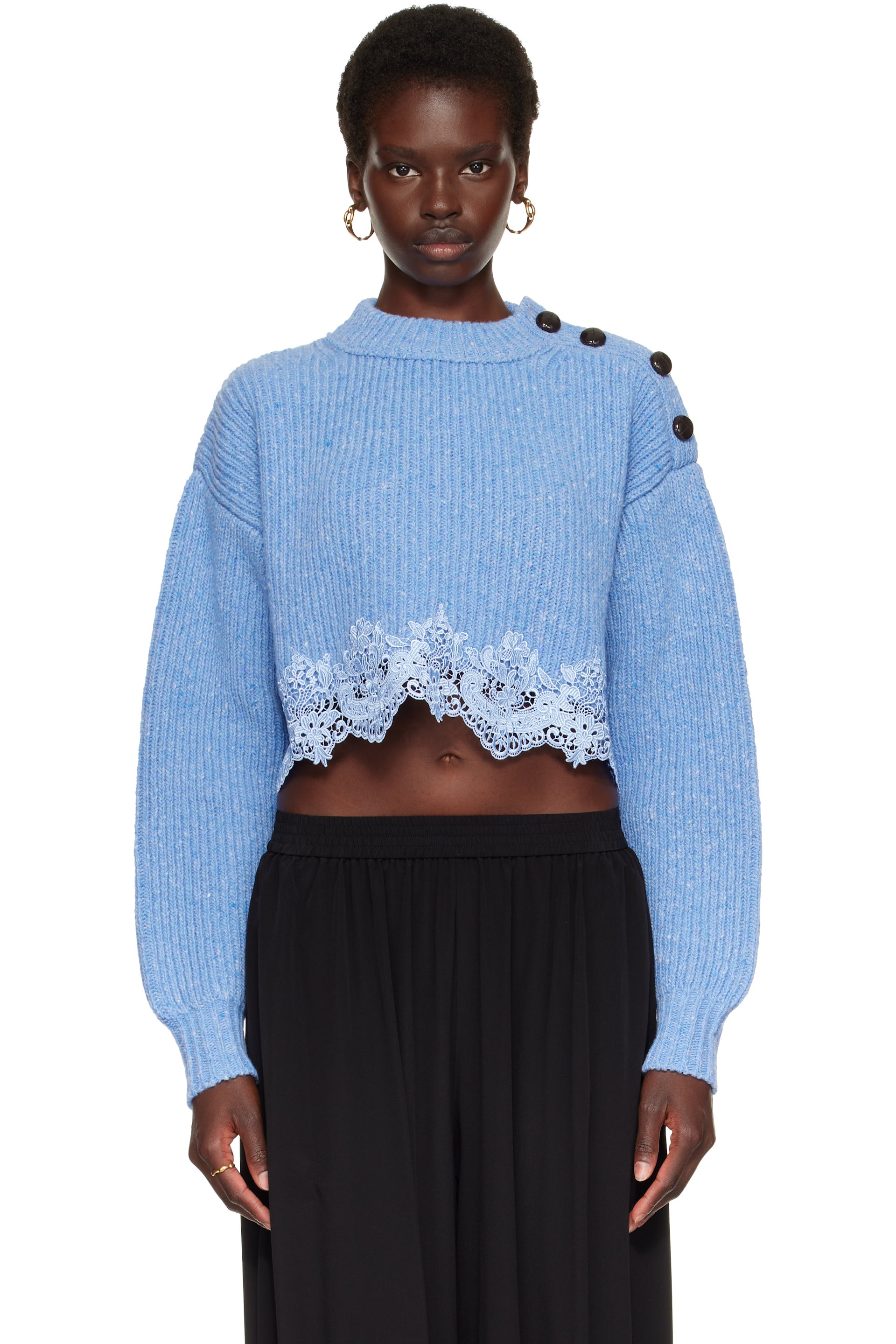 Chloé - Blue Cropped Sweater