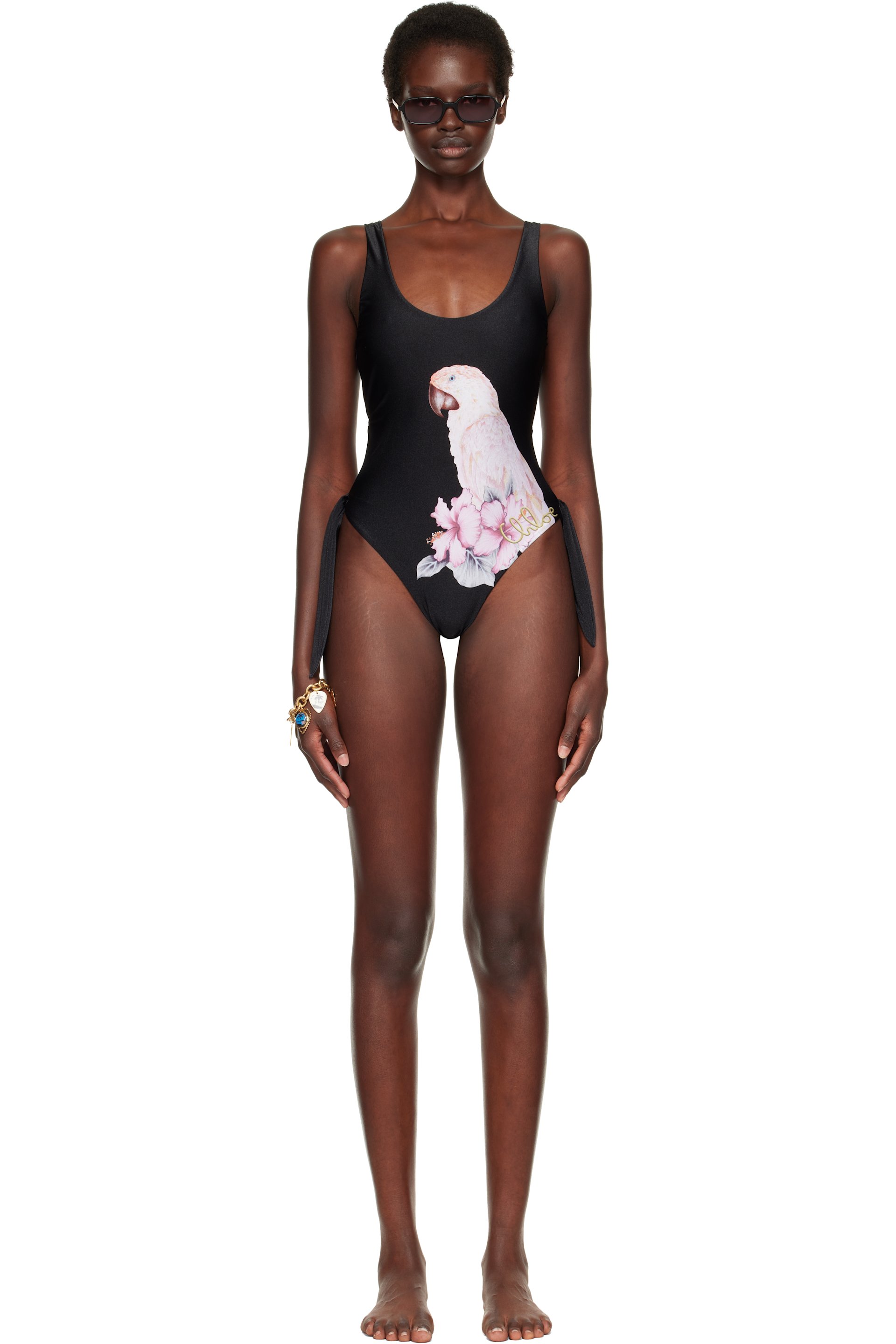 Chloé - Black Cut-Out One-Piece Swimsuit