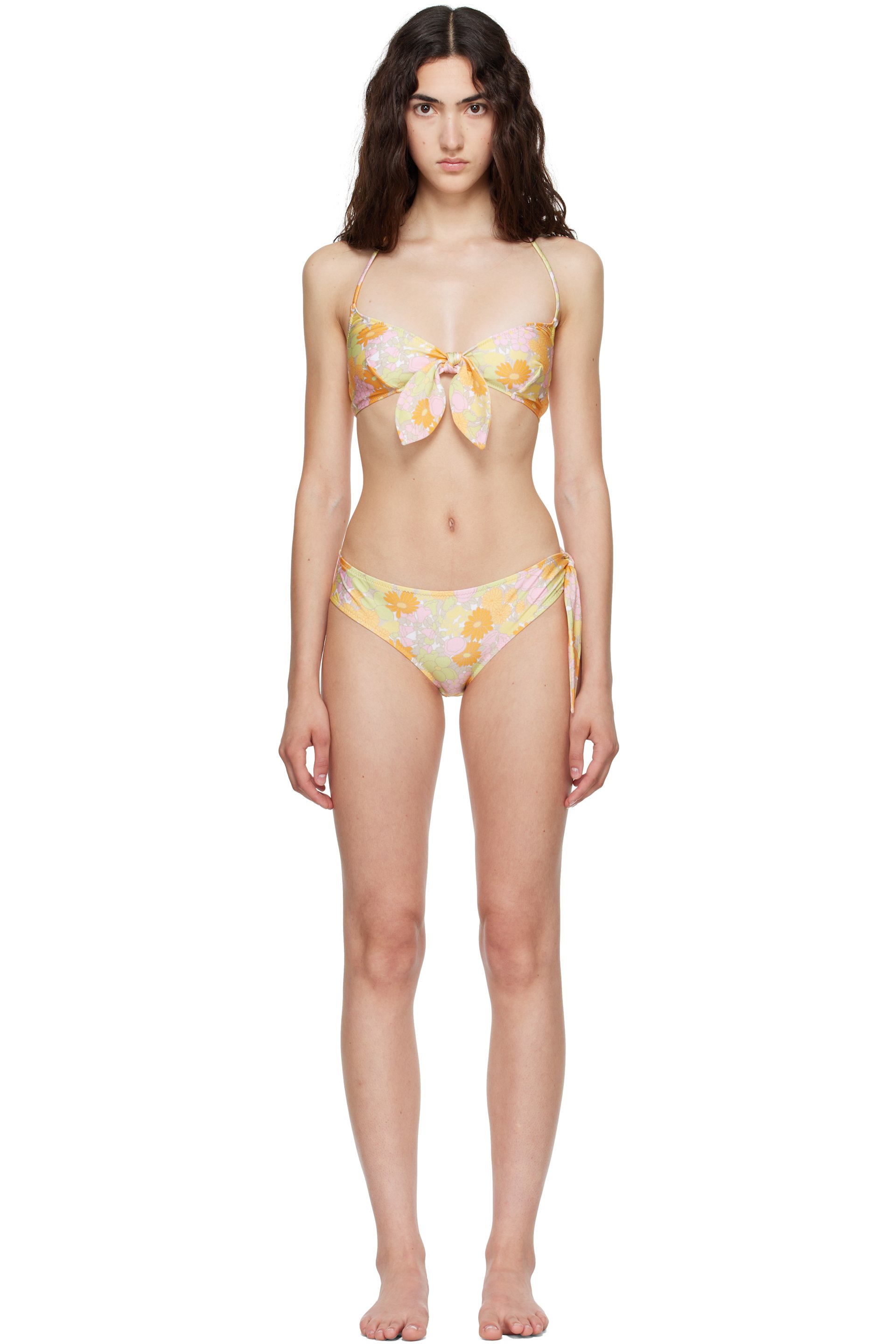Chloé - Multicolor Sunbleached Flower Print Bikini Top