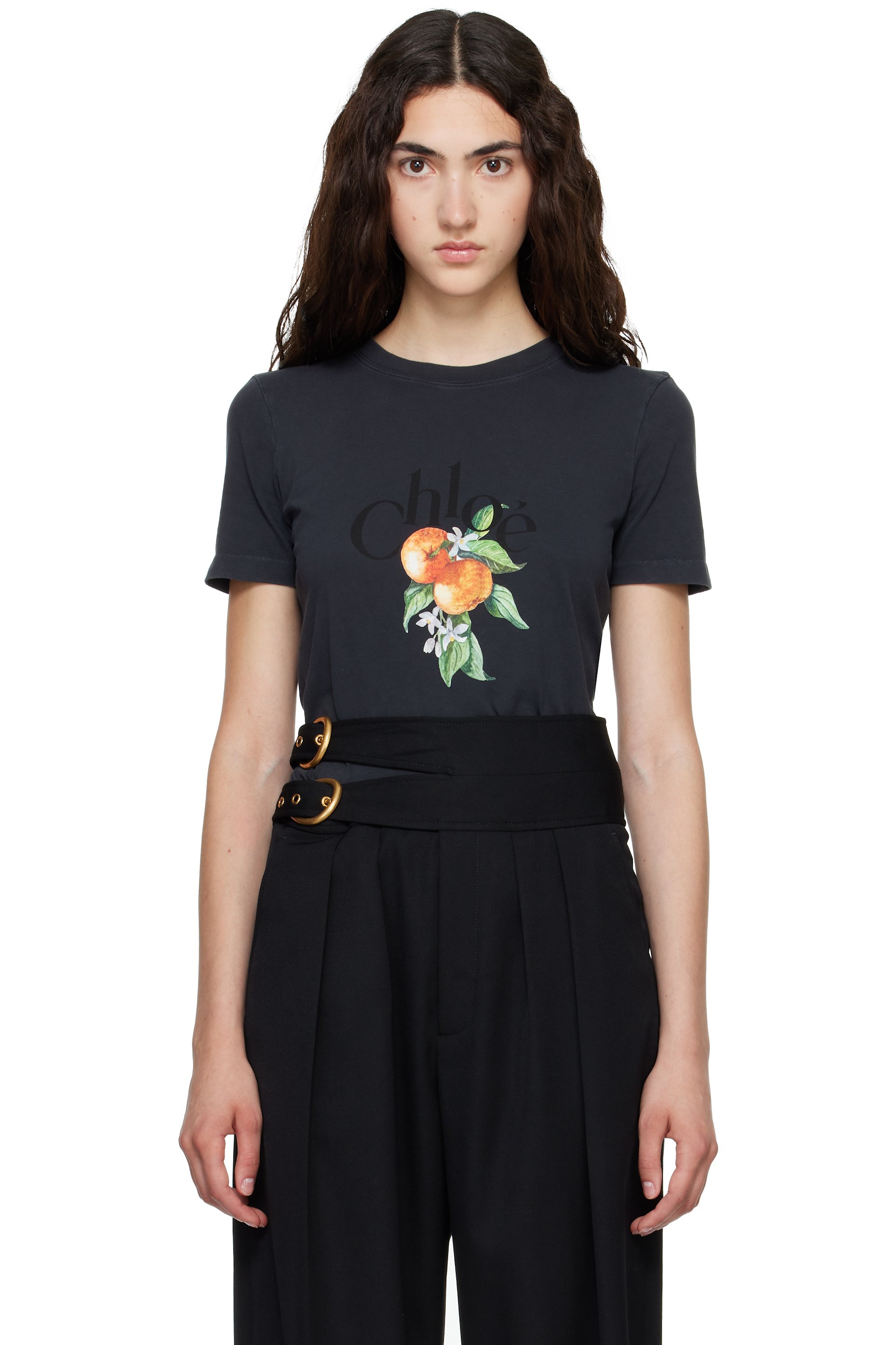 Chloé - Black Baby Fit Logo T-shirt