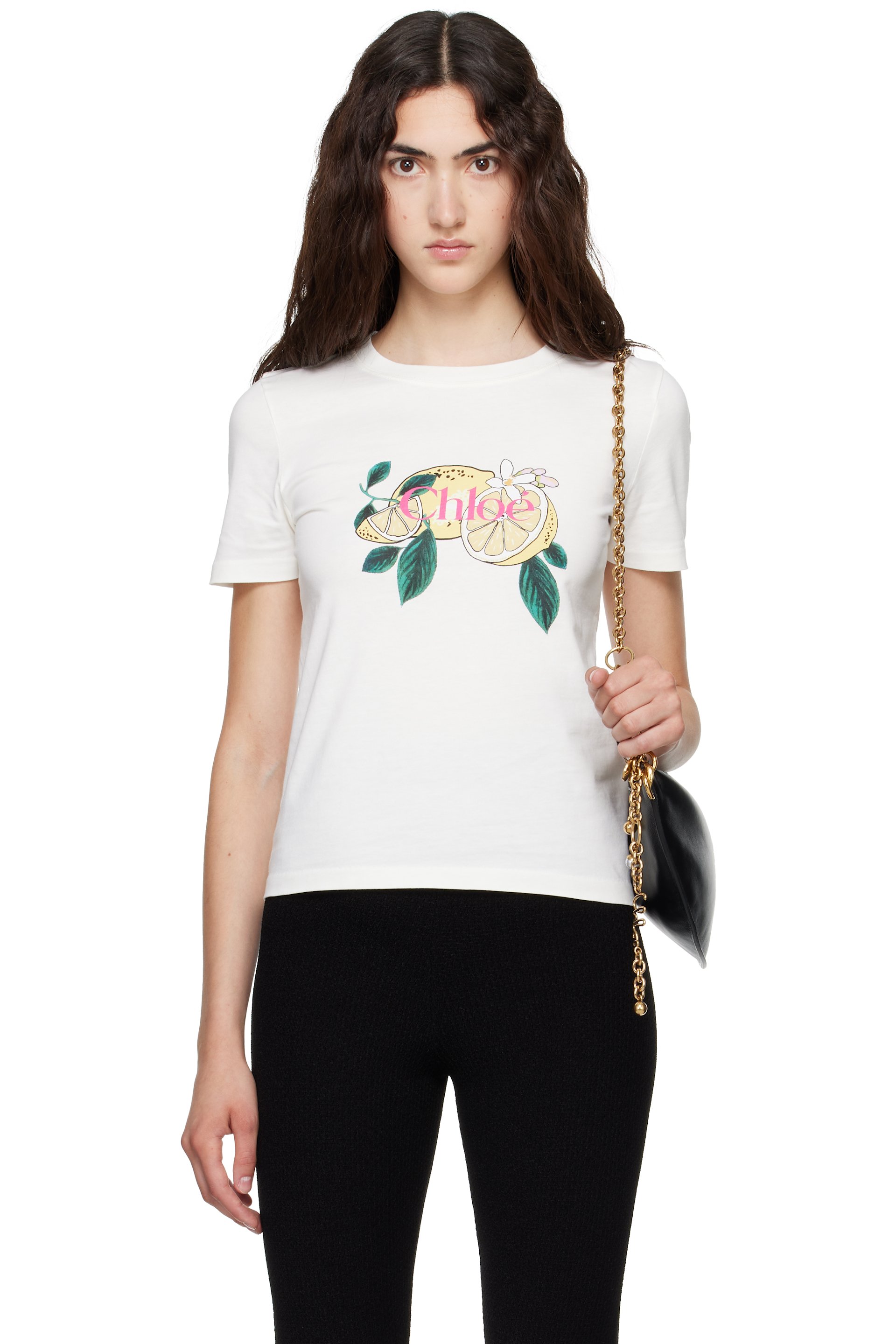 Chloé - White Crew-Neck Logo T-shirt