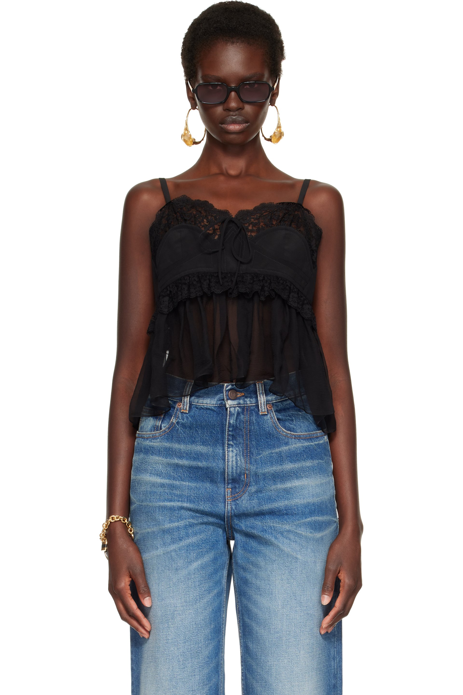Chloé - Black Thin Strap Lingerie Top