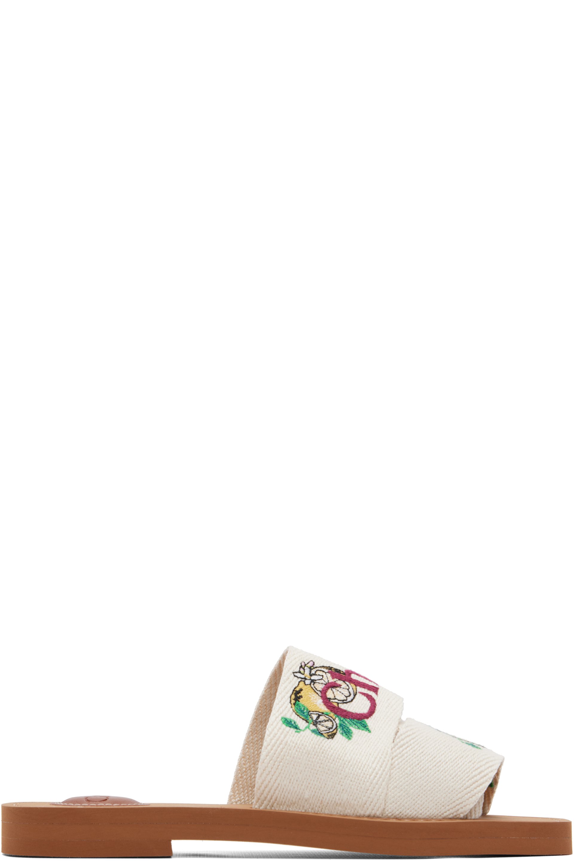 Chloé - Beige Woody Mule Sandals