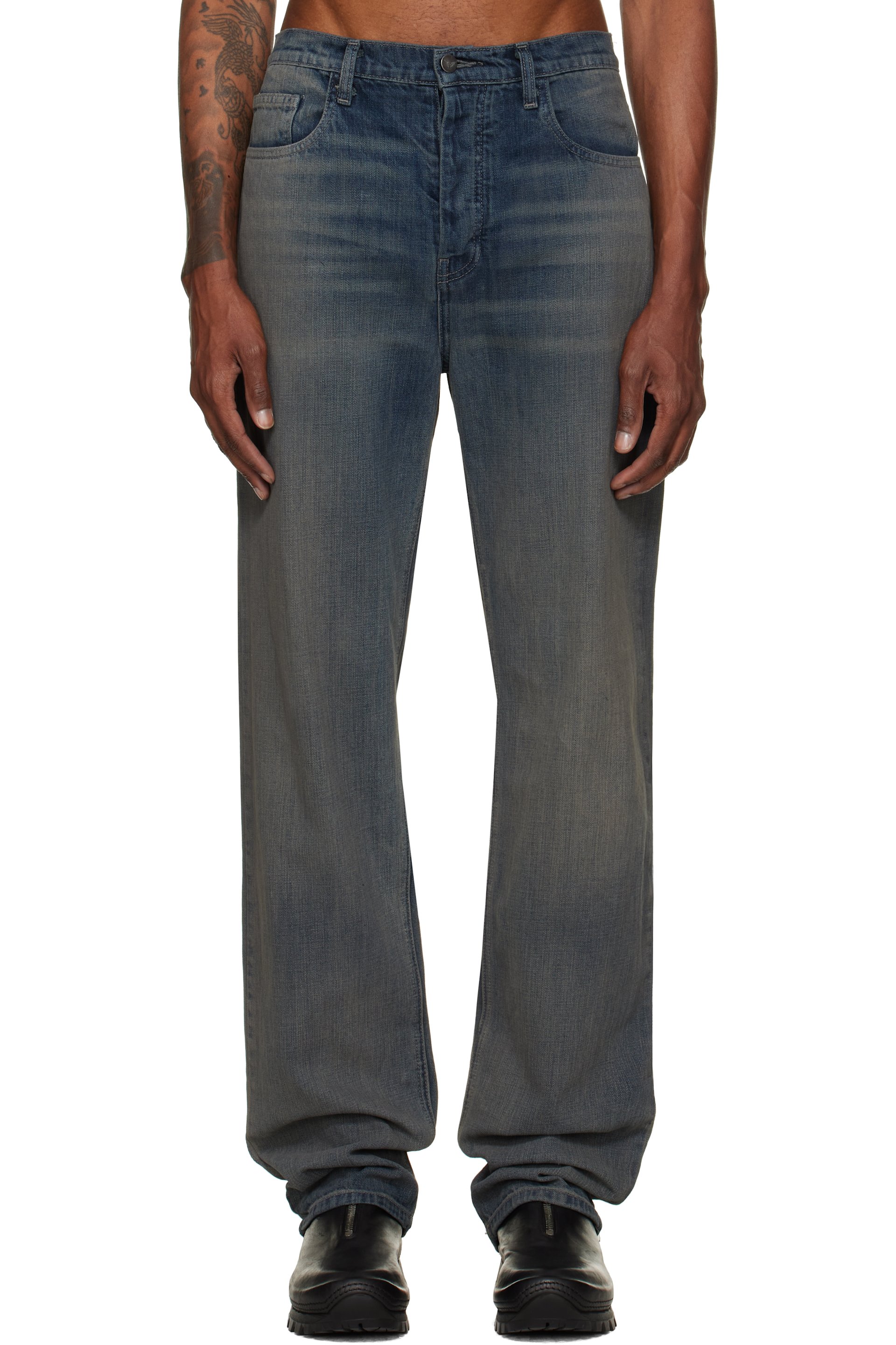 ALEXANDER DIGENOVA - Blue Straight Leg Jeans