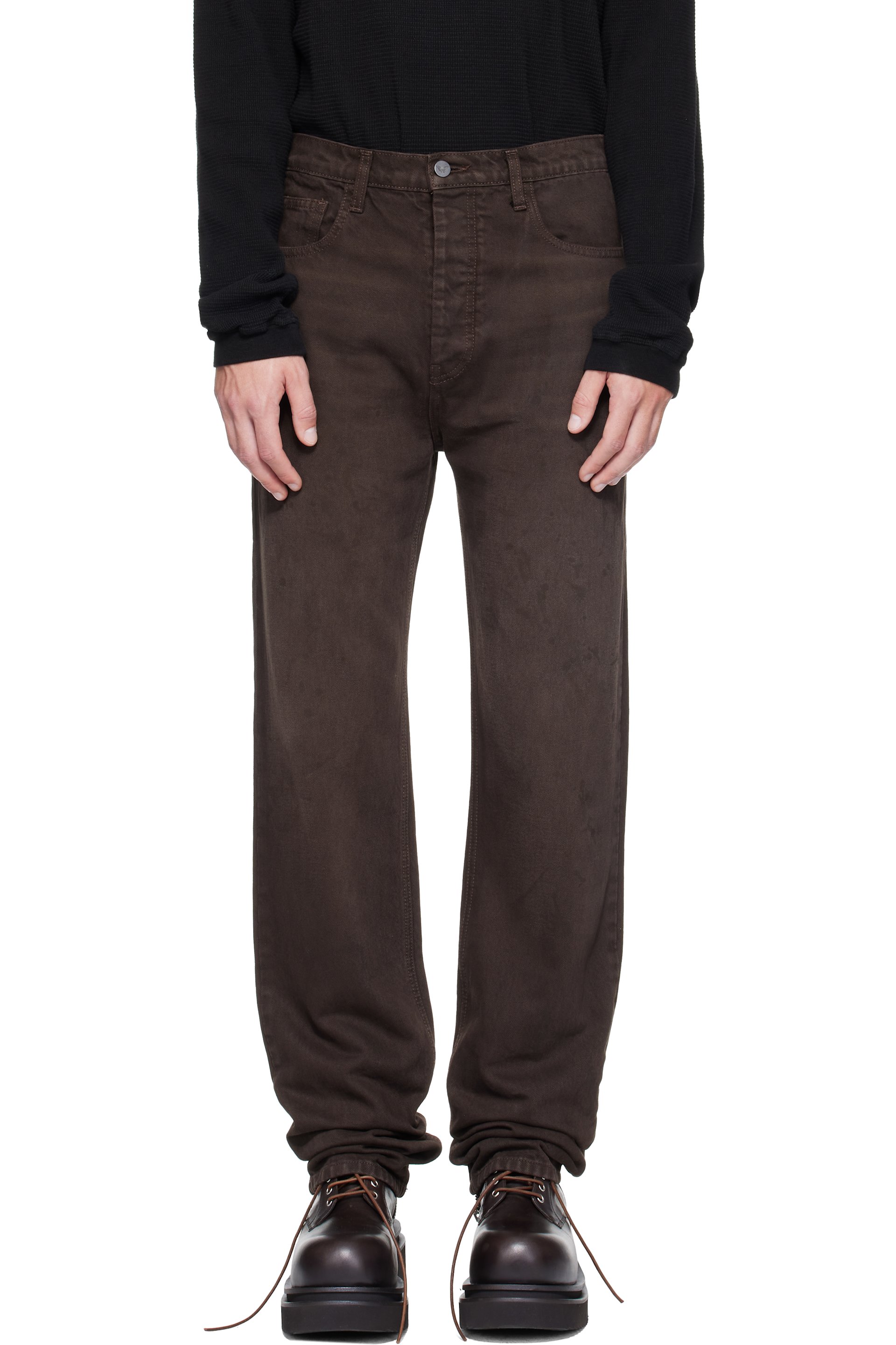 ALEXANDER DIGENOVA - Brown Painter Jeans