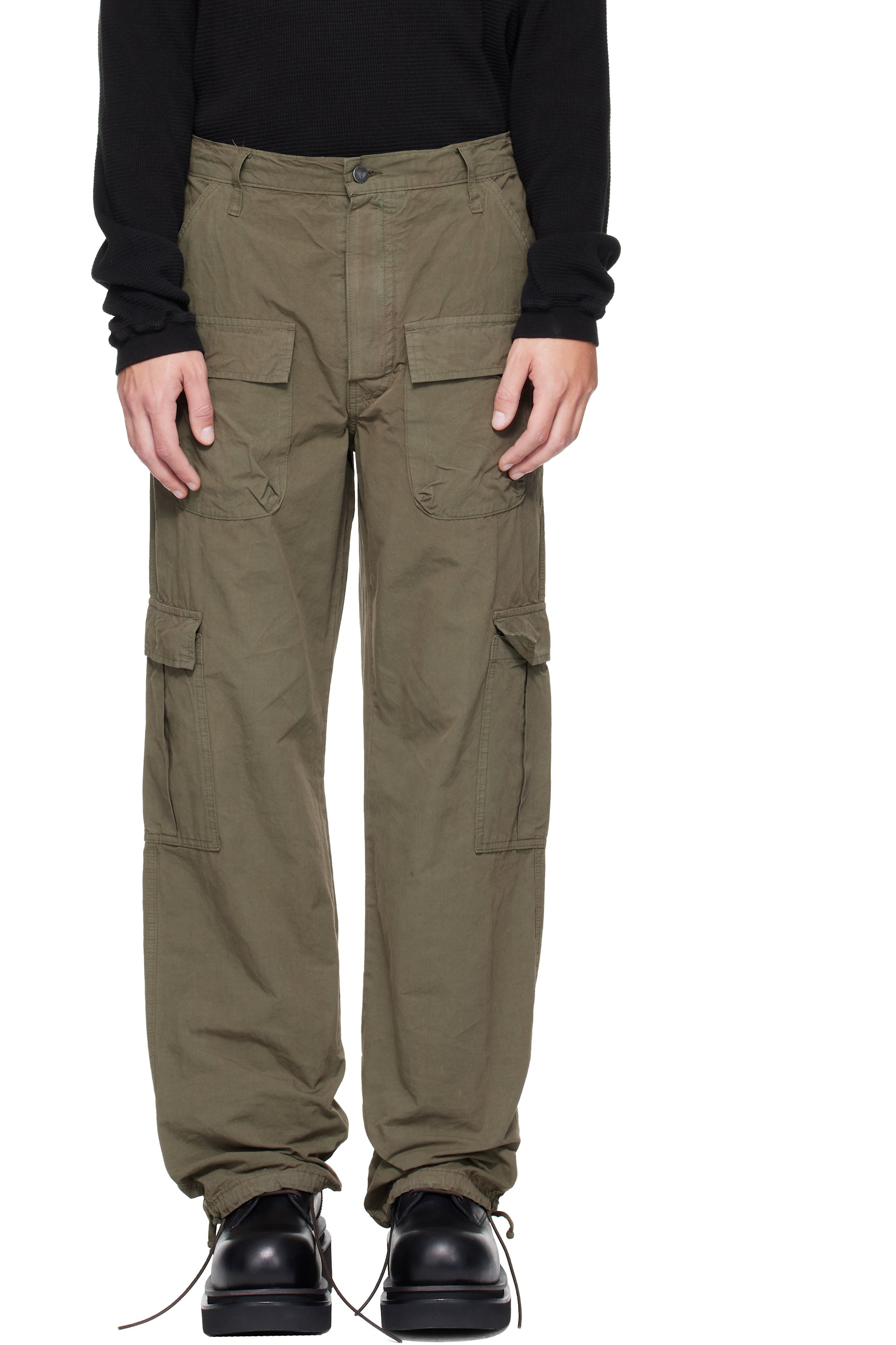 ALEXANDER DIGENOVA - Green Cotton Cargo Pants