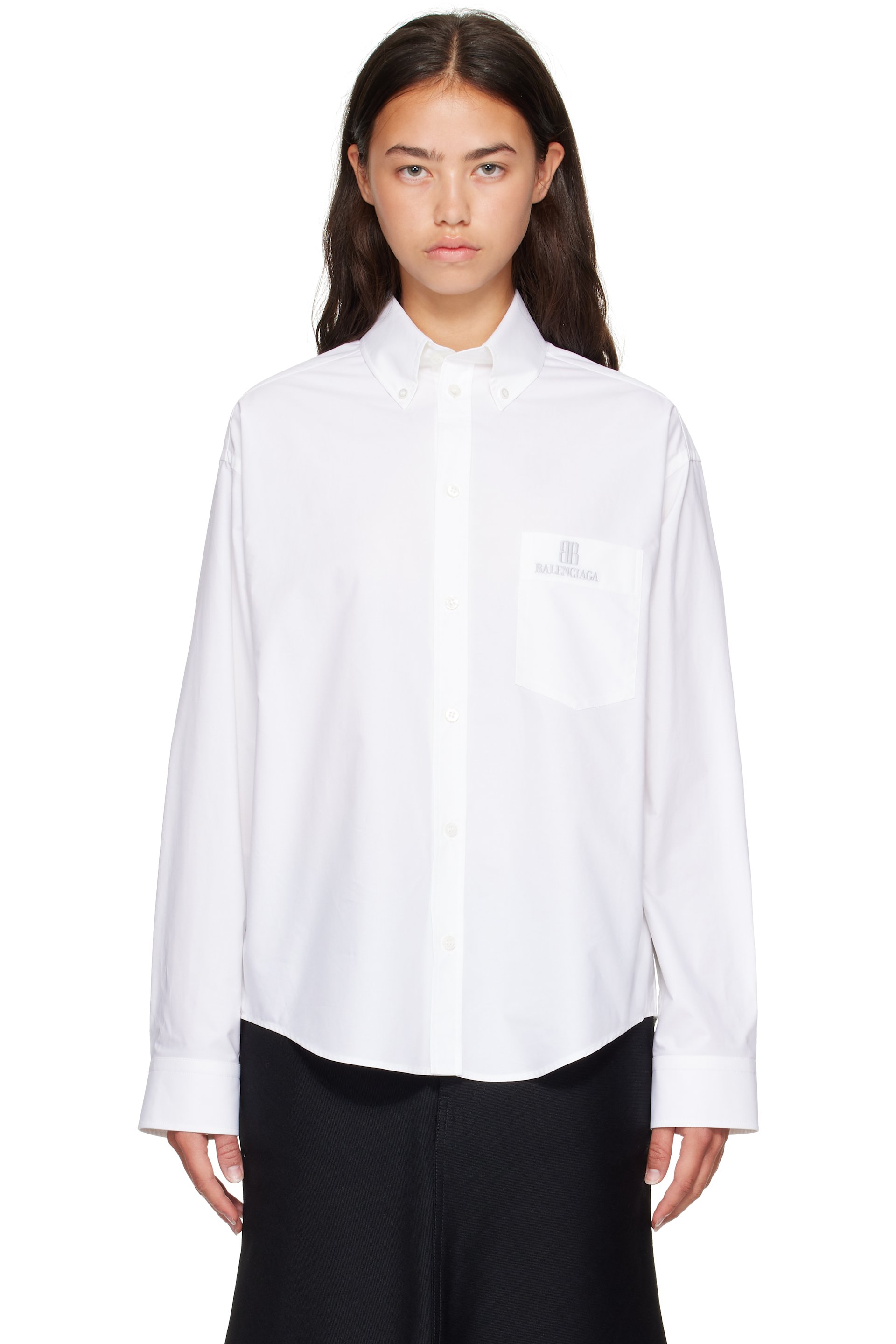 Balenciaga - White L/S Large Fit Shirt