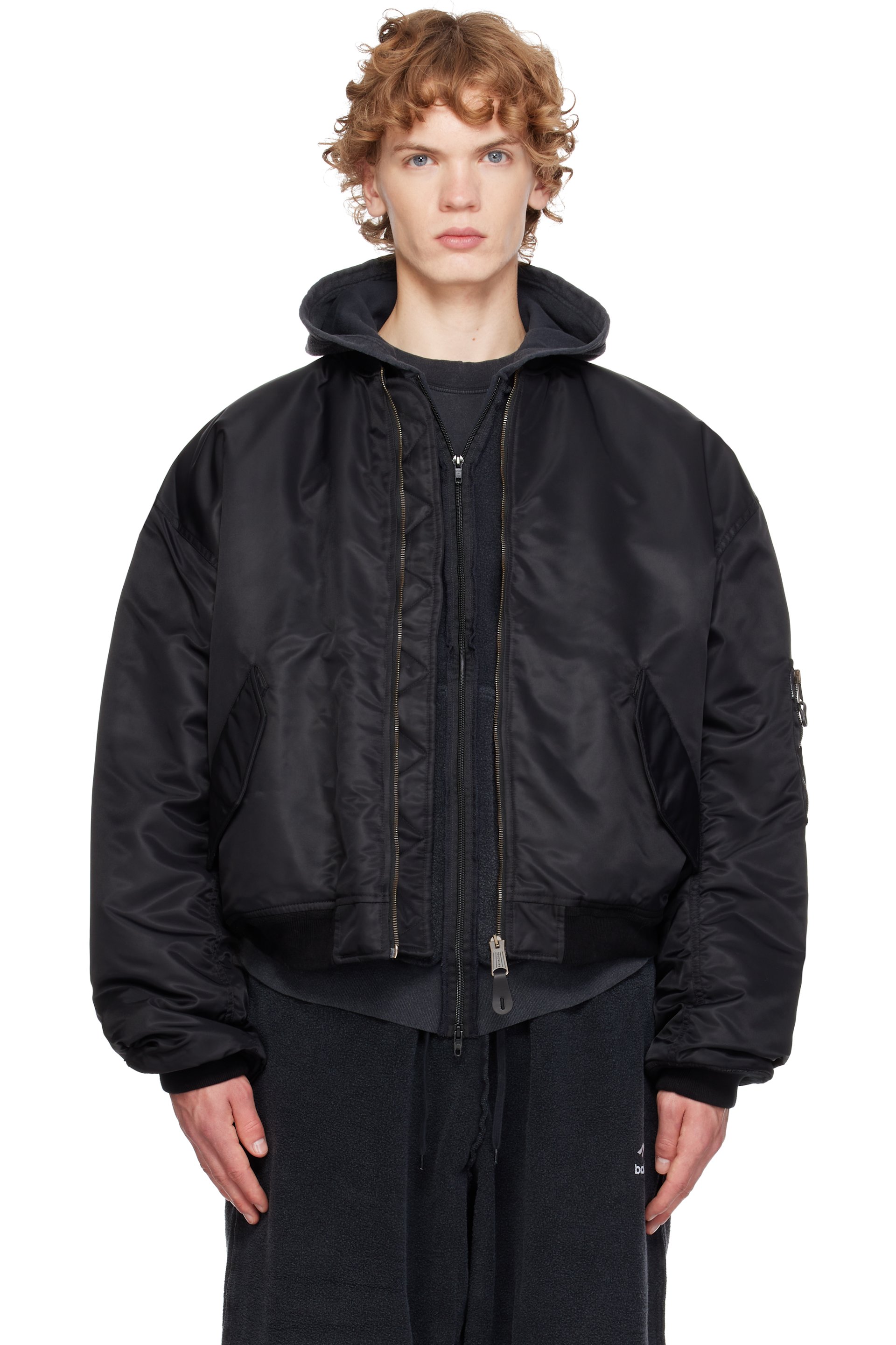 Balenciaga - Black Standard Bomber Jacket