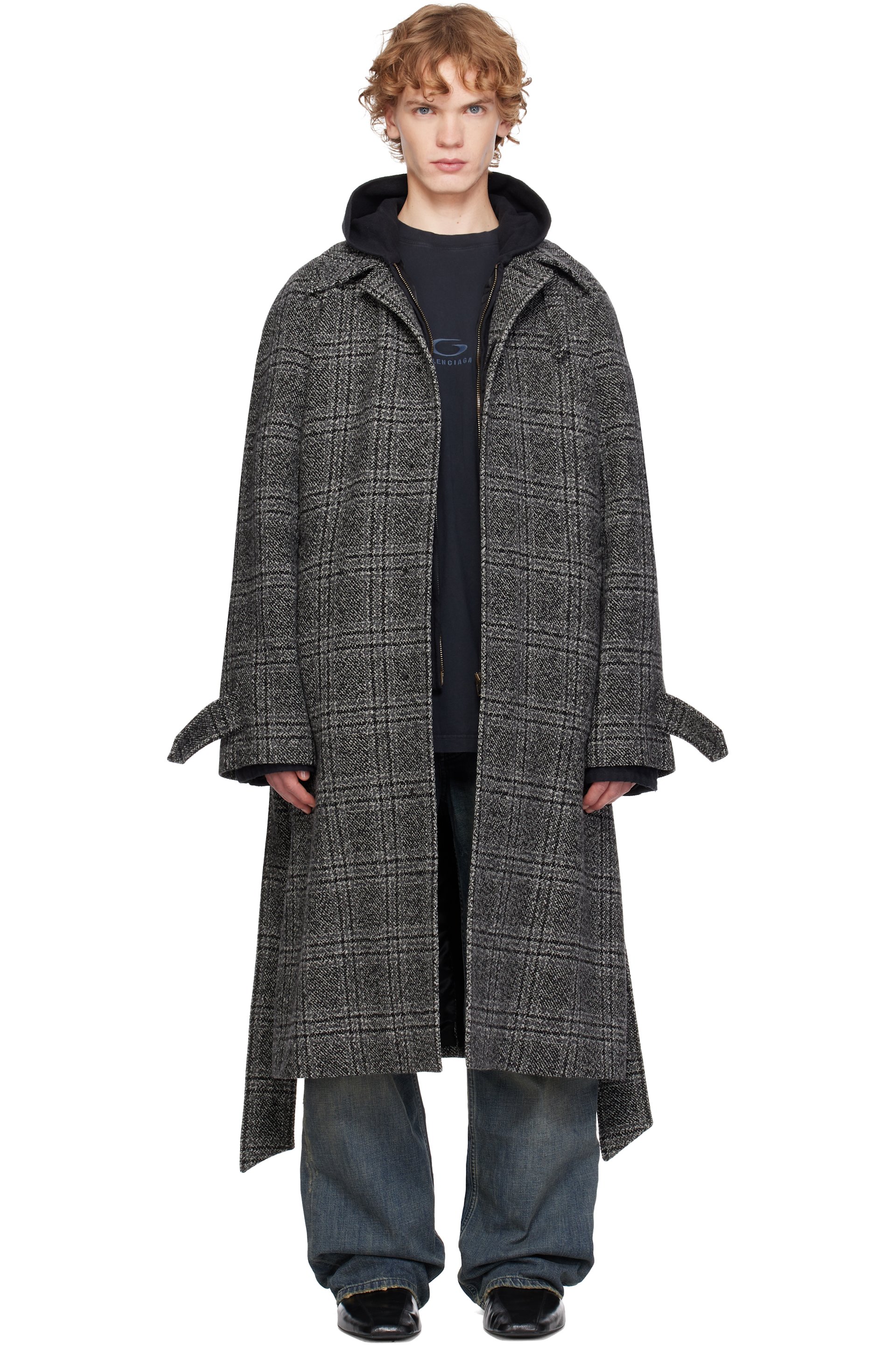 Balenciaga - Gray Raglan Coat