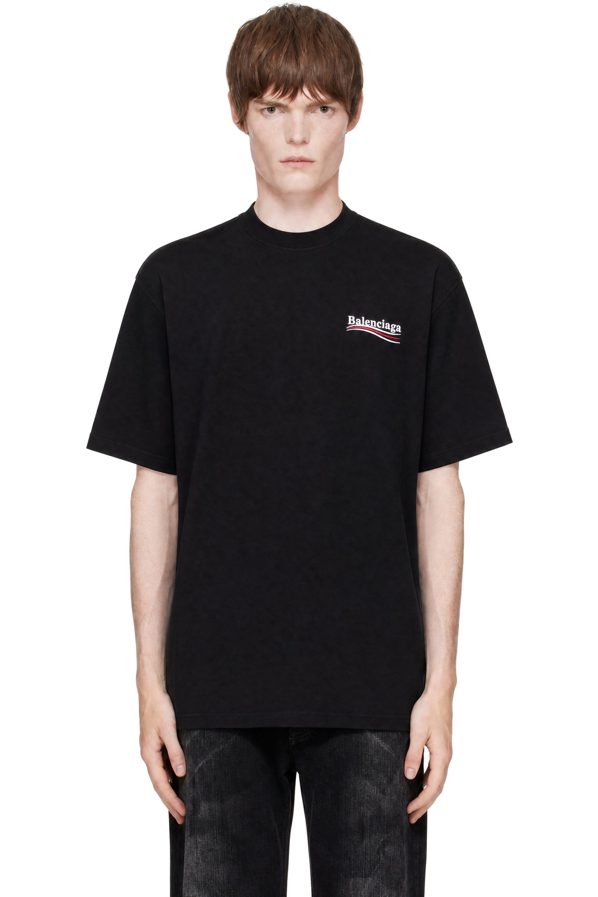 Balenciaga - Black Political Campaign Large Fit T-shirt