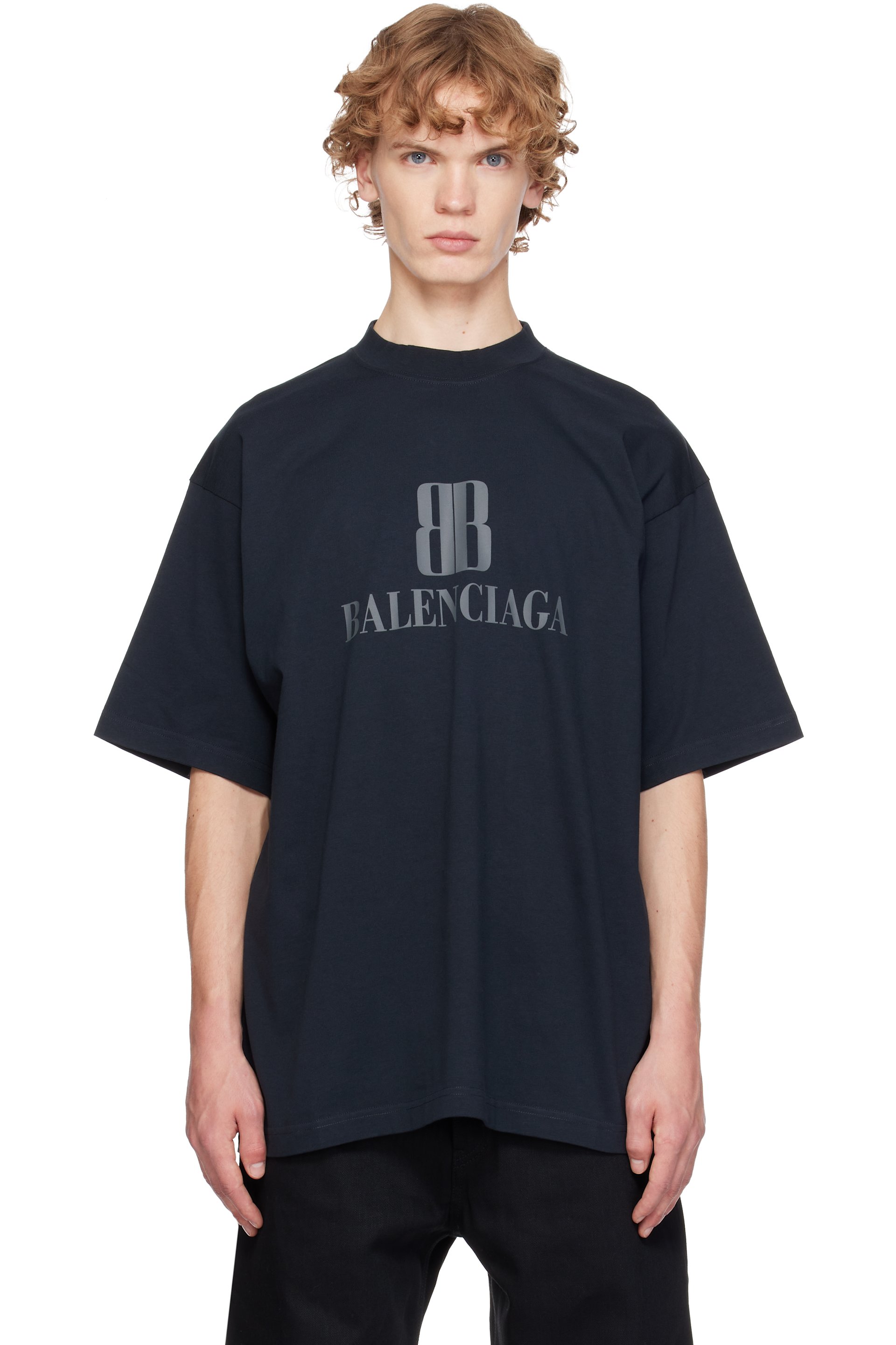 Balenciaga - T-shirt Nano noir à logo BB