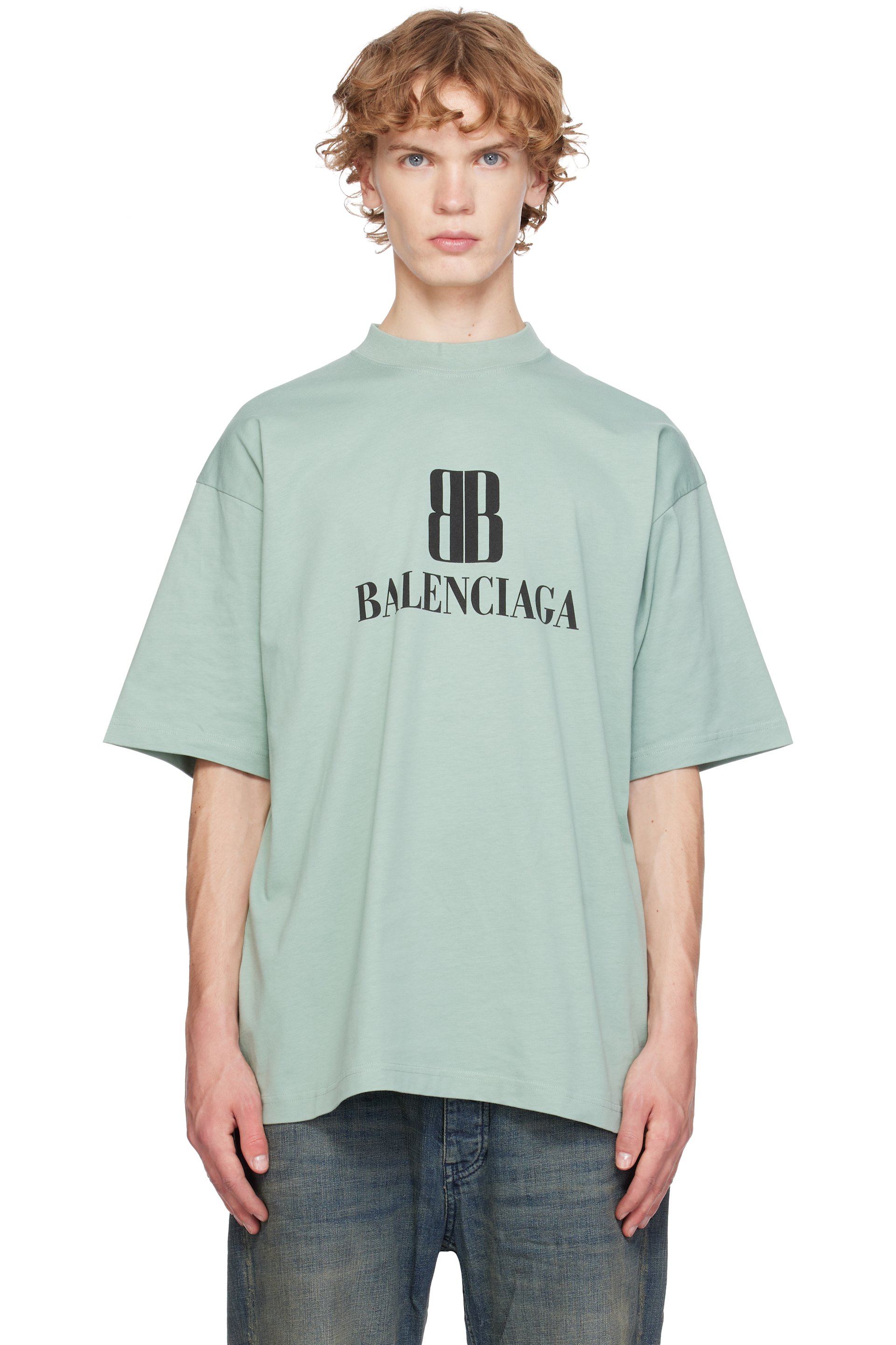 Balenciaga - T-shirt ample vert