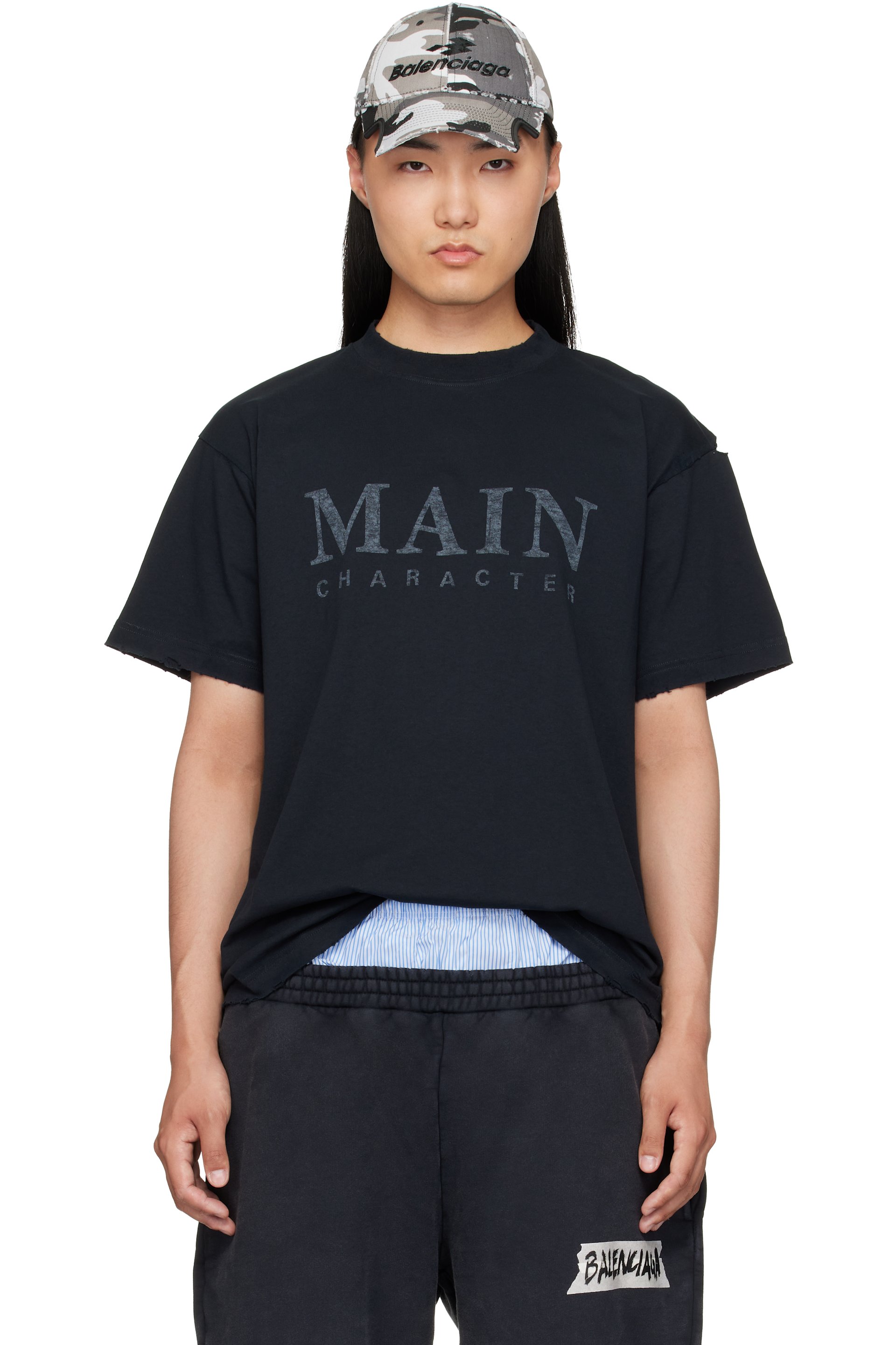 Balenciaga - T-shirt noir à imprimé