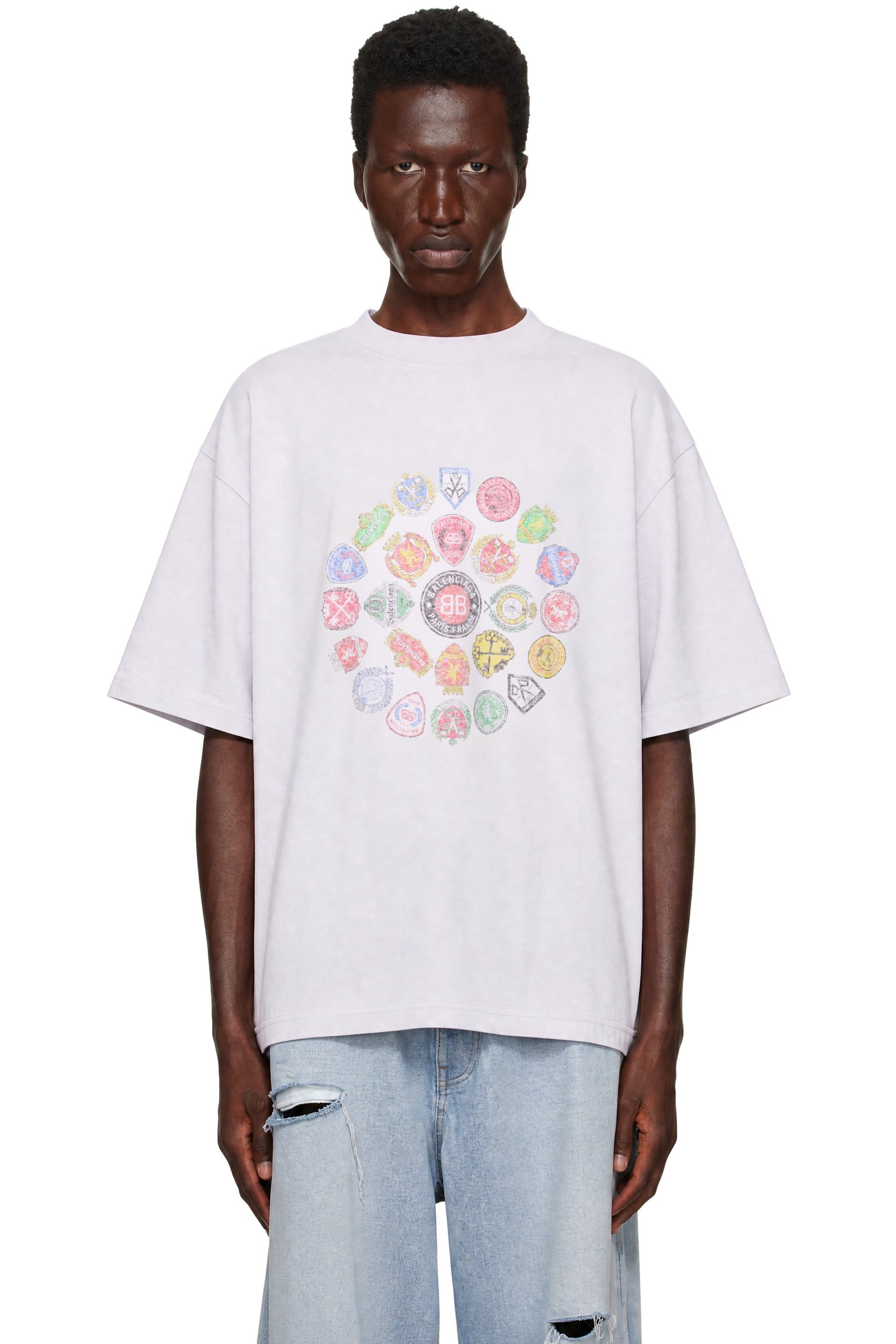 Balenciaga - Gray Spiral Crest T-shirt