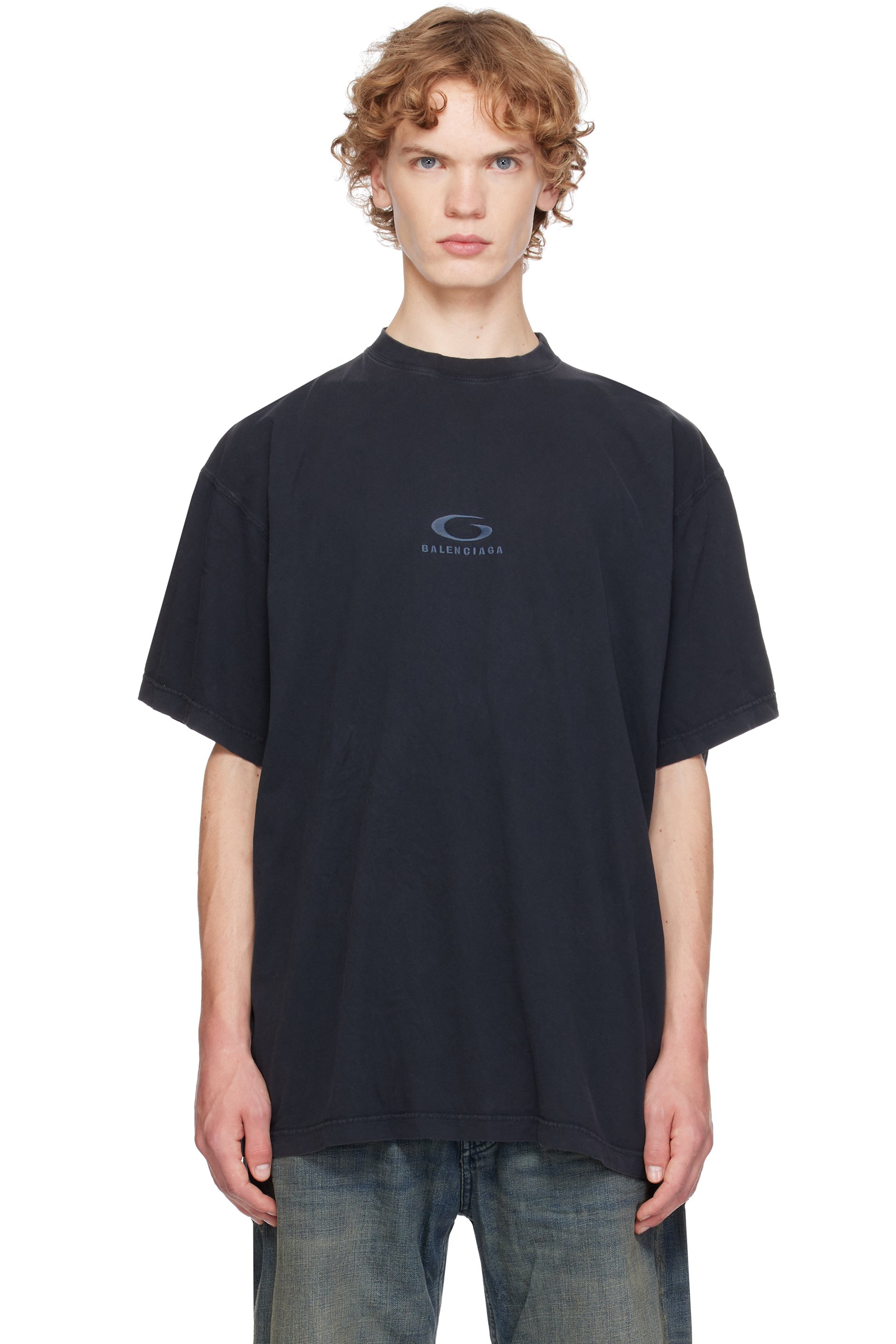Balenciaga - Black Loop Sports Icon Oversized T-shirt