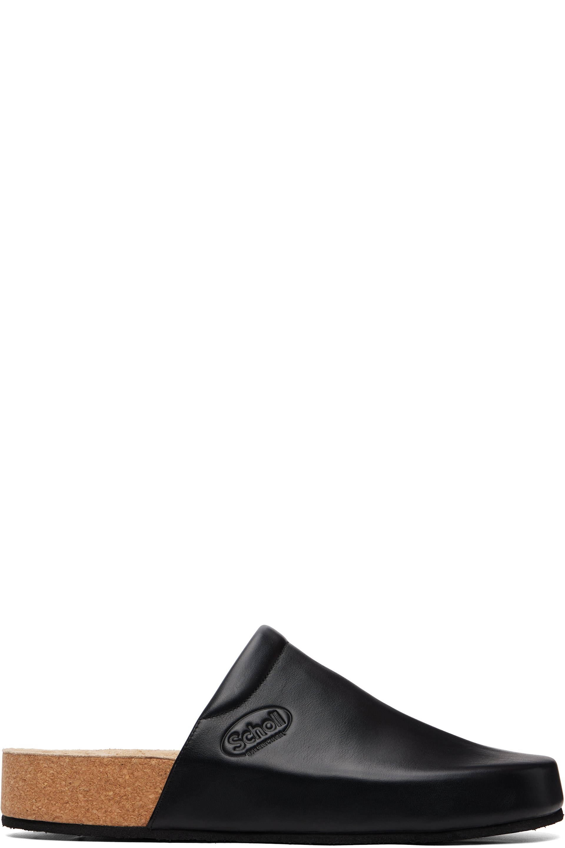 Balenciaga - Mules noires en cuir édition Scholl