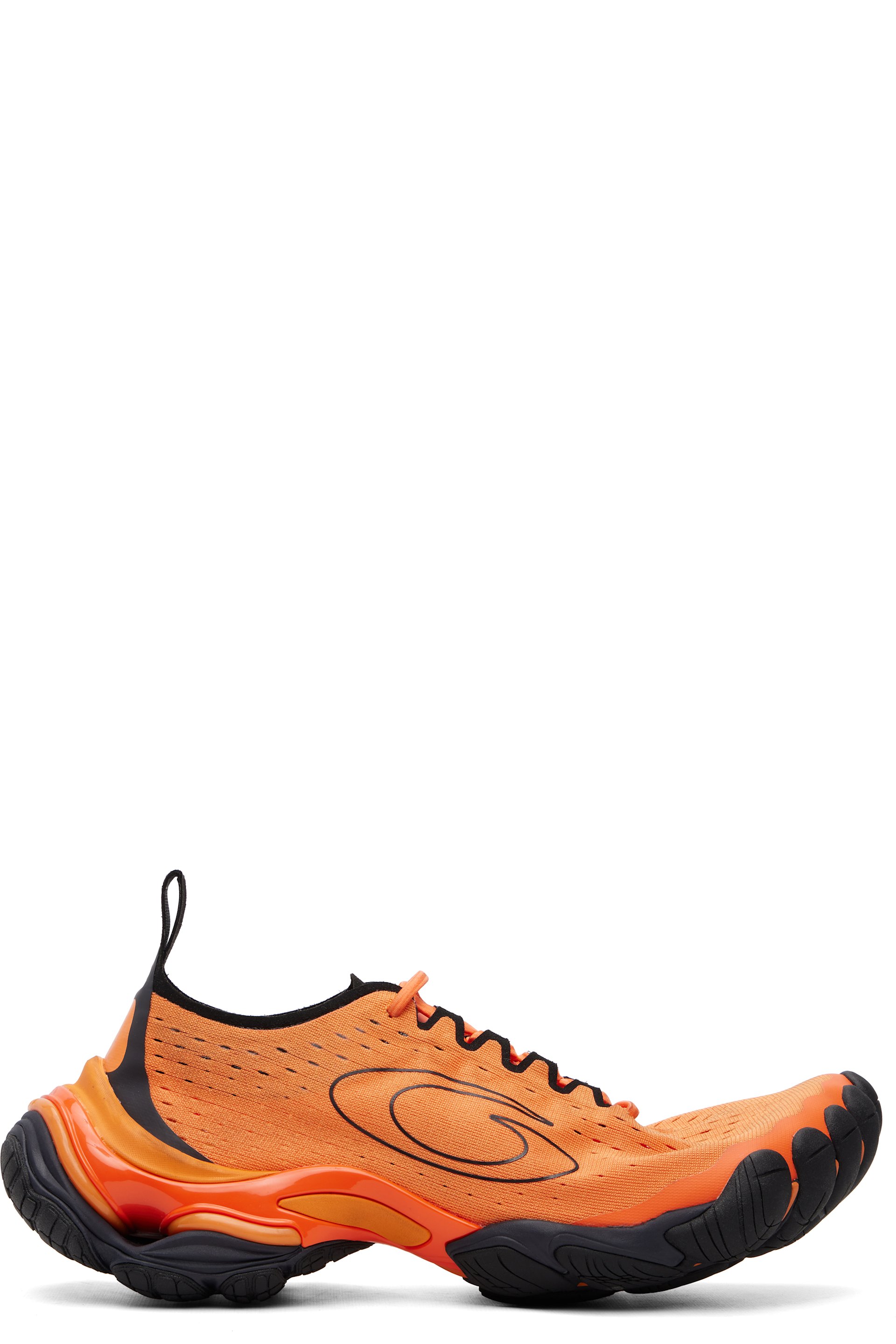Balenciaga - Baskets de course orange à bout anatomique