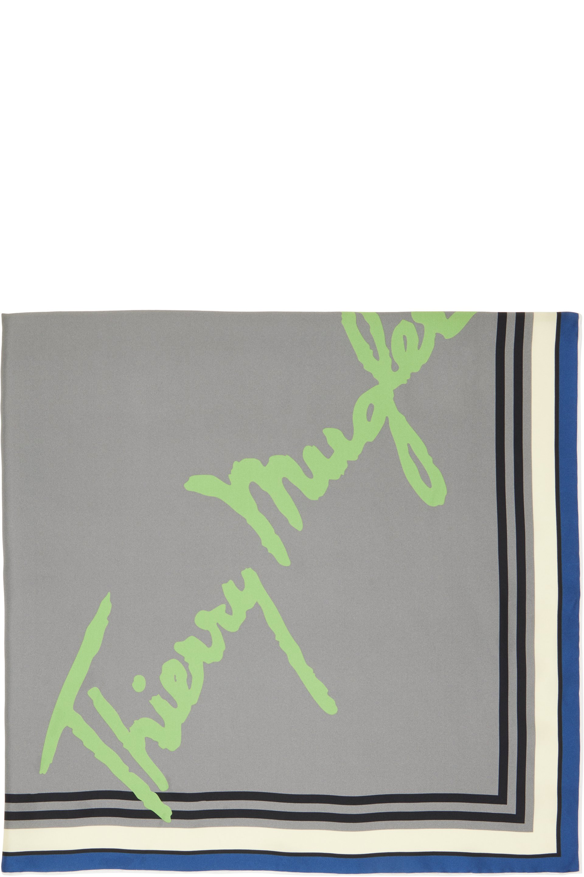 Mugler - Gray 'Thierry Mugler' Signature Scarf