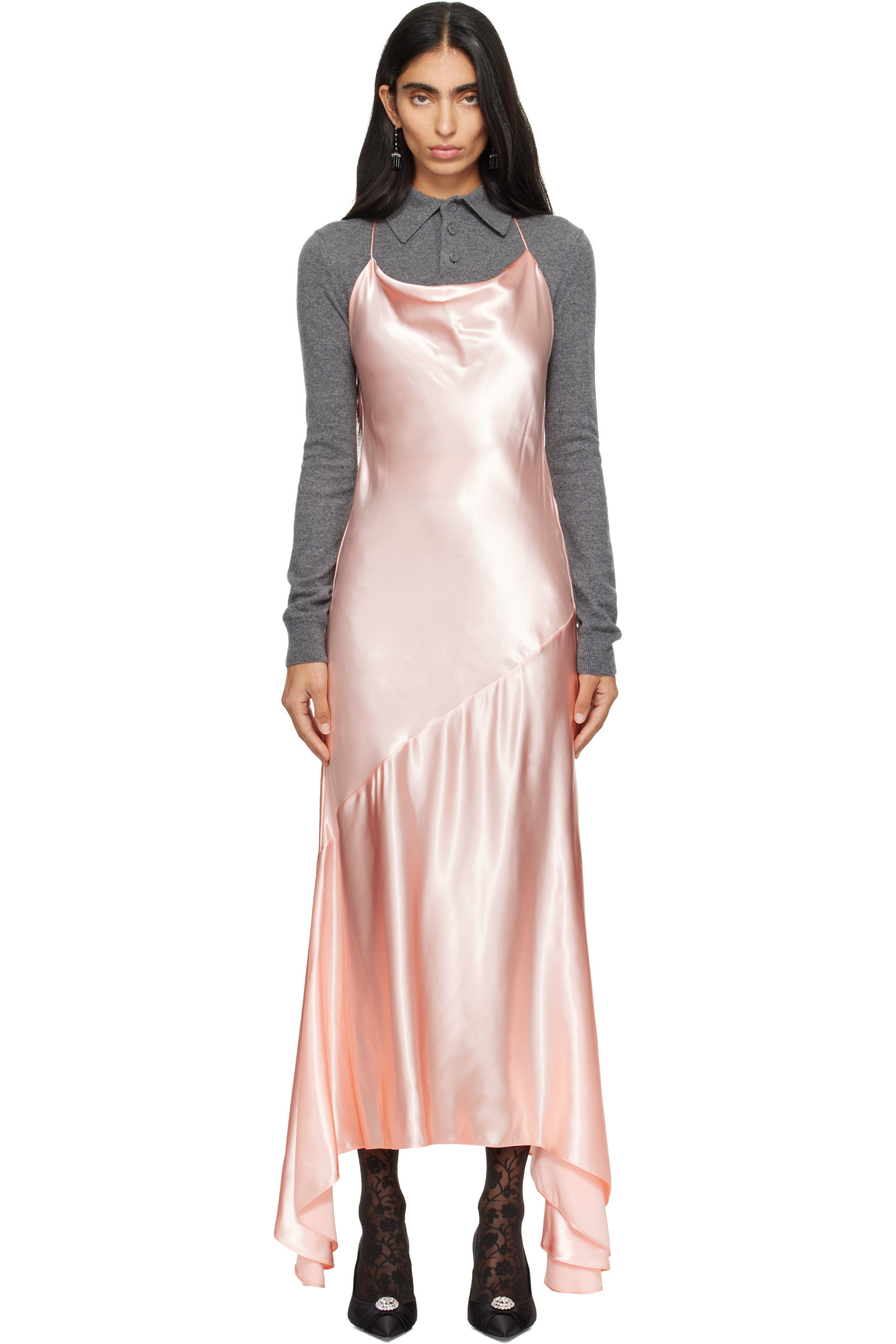 Mugler - Pink Floating Midi Dress