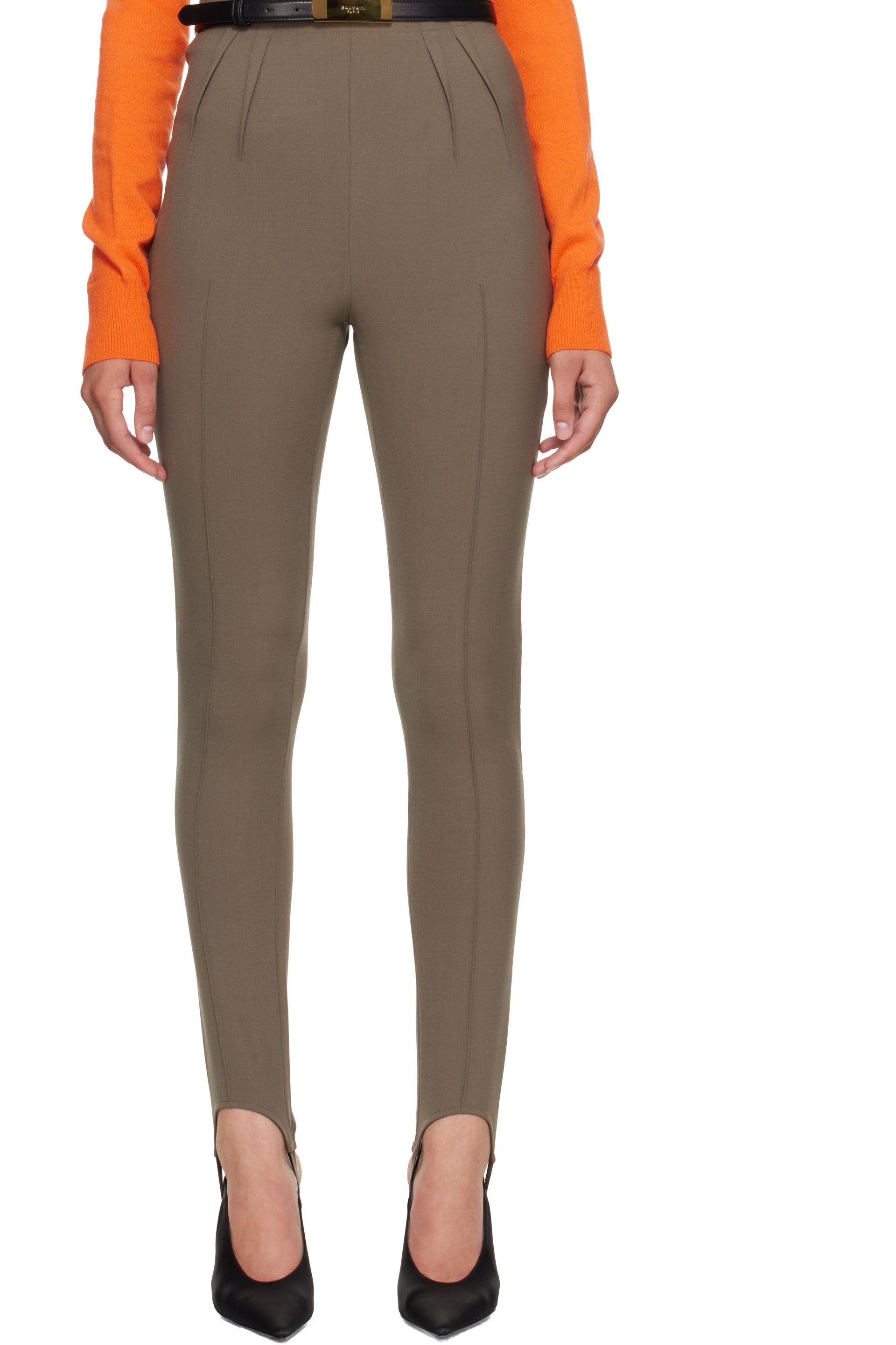 Mugler - Taupe Tailored Leggings