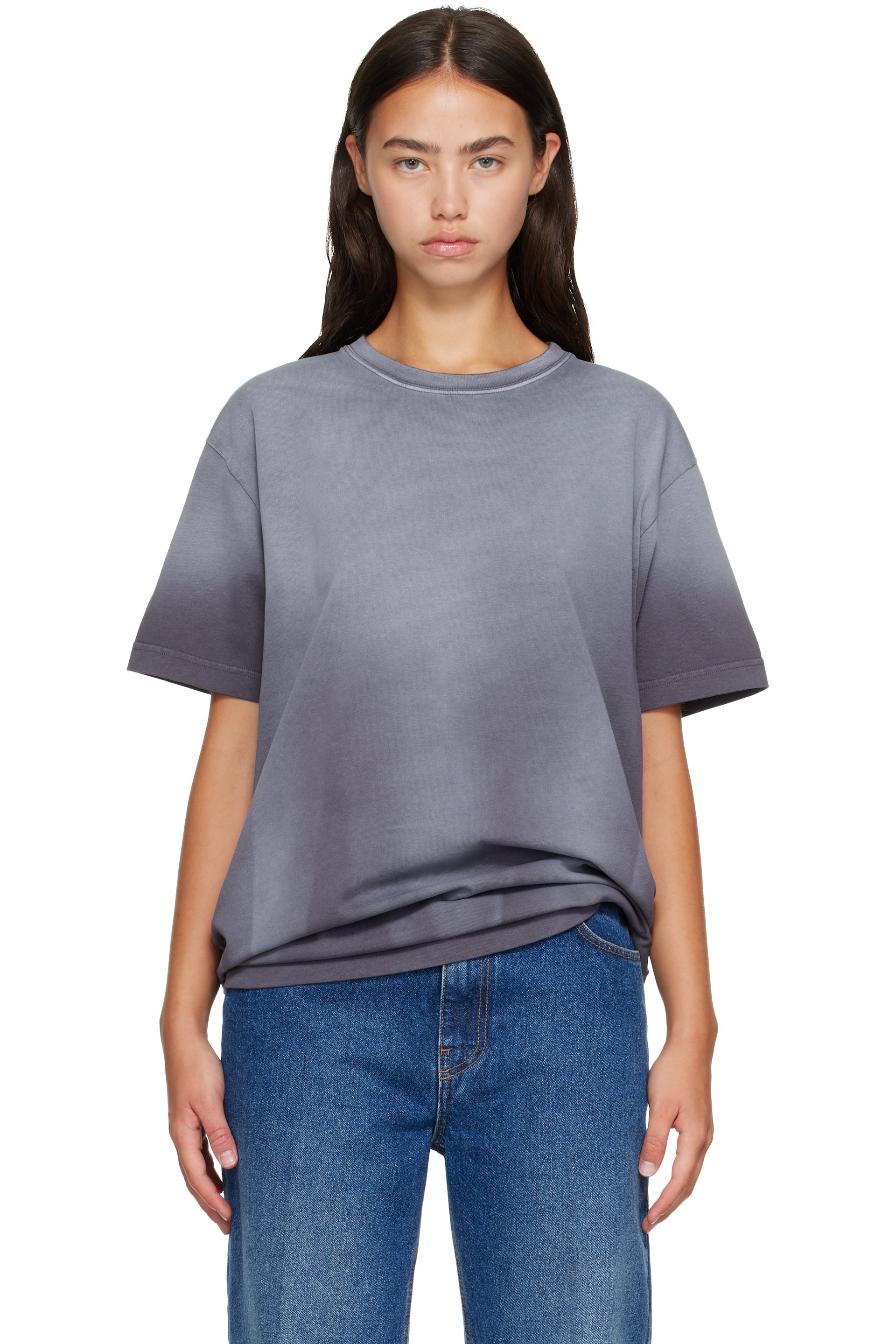 Mugler - Gray Short Sleeves Logo T-shirt