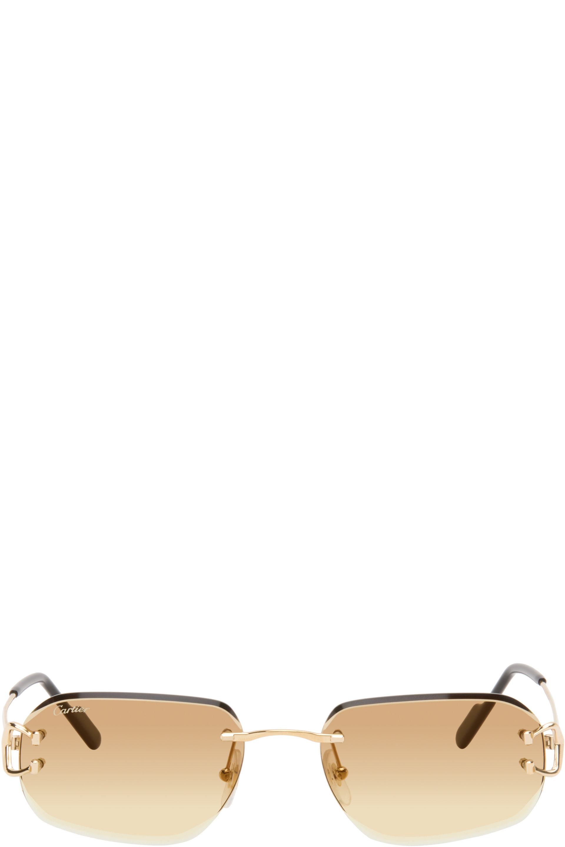Cartier - Gold Signature C Pilot Metal Sunglasses