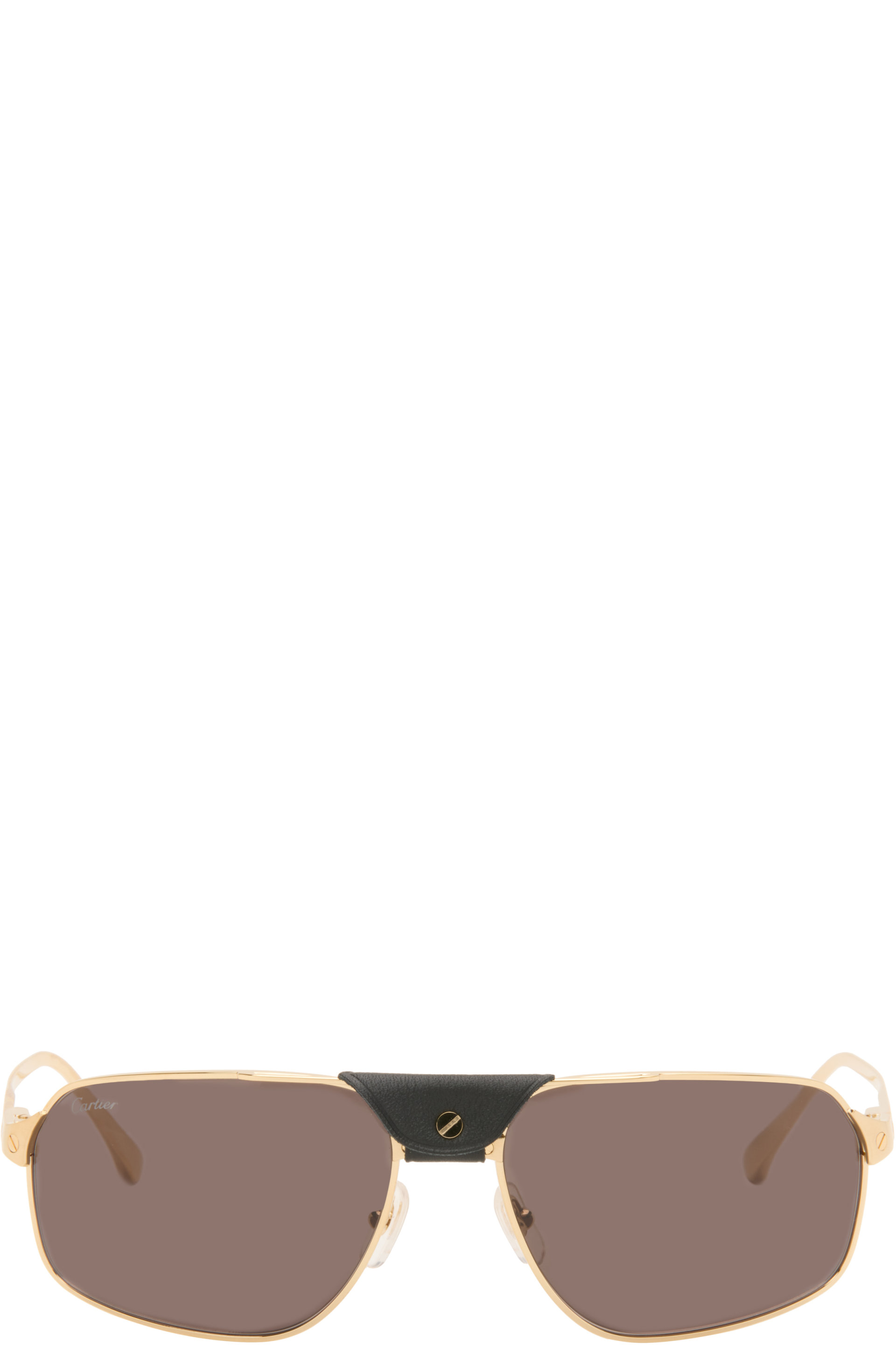 Cartier - Gold 'Santos de Cartier' Sunglasses