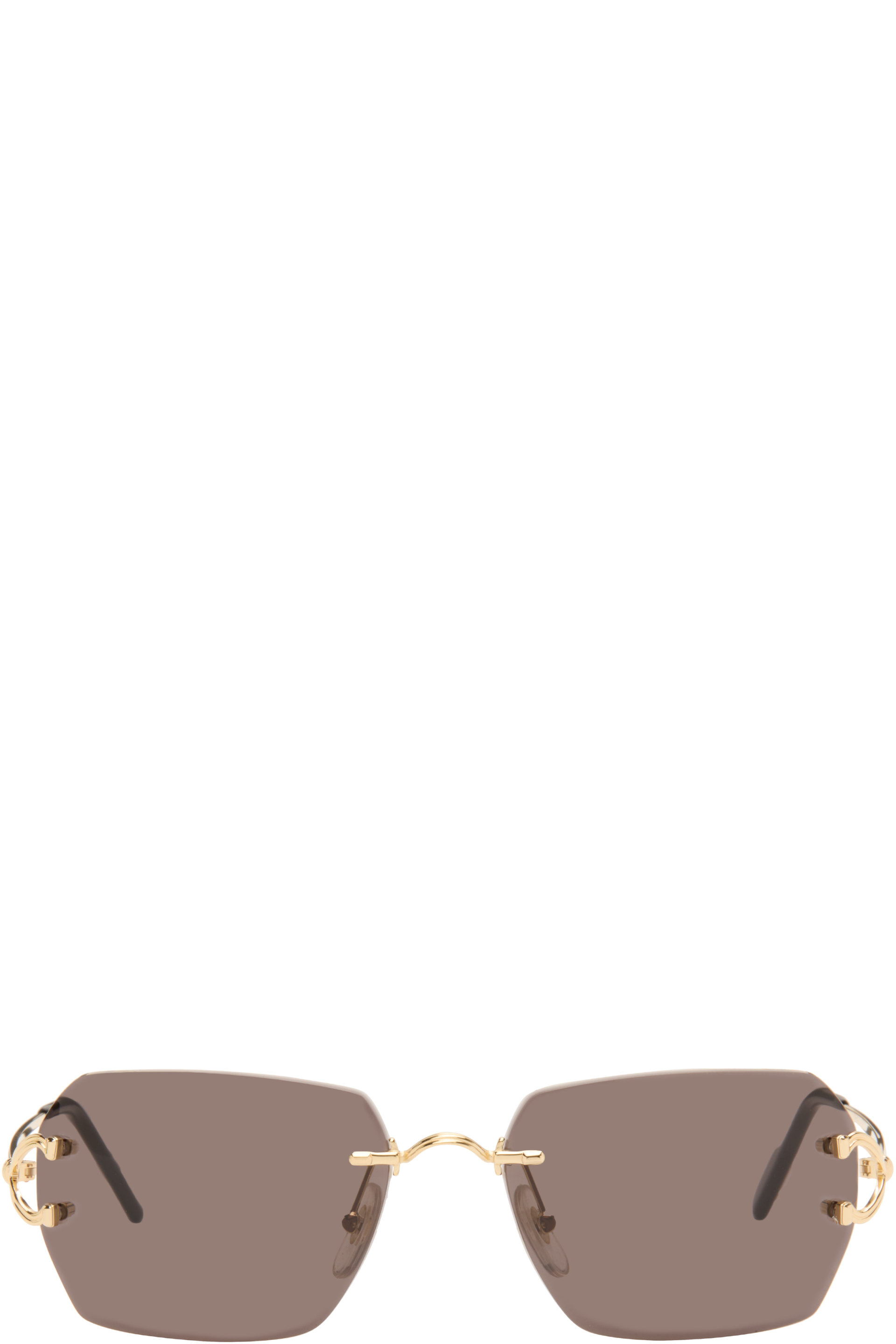 Cartier - Gold Classic C Motif Sunglasses