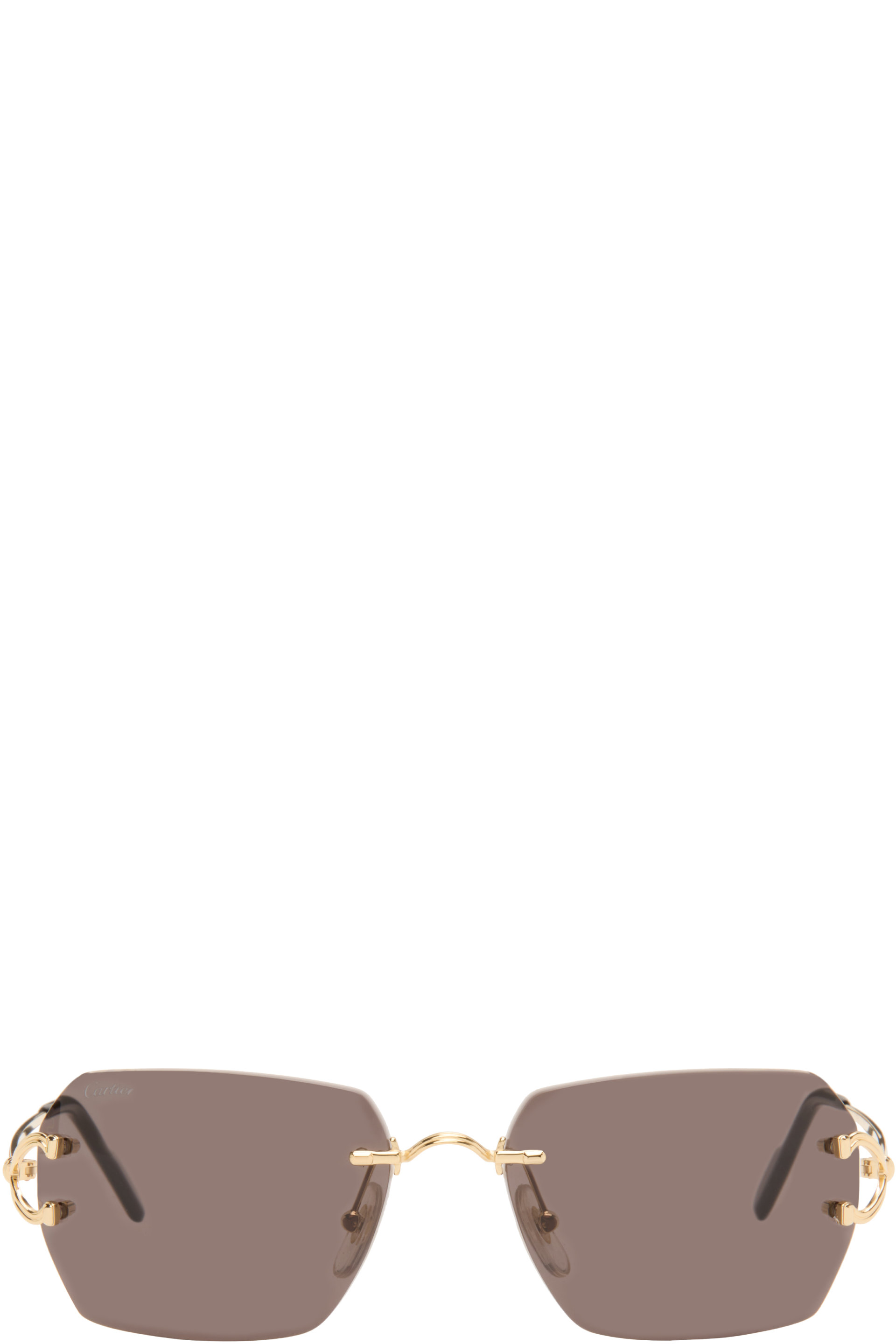 Cartier - Gold Classic C Motif Sunglasses
