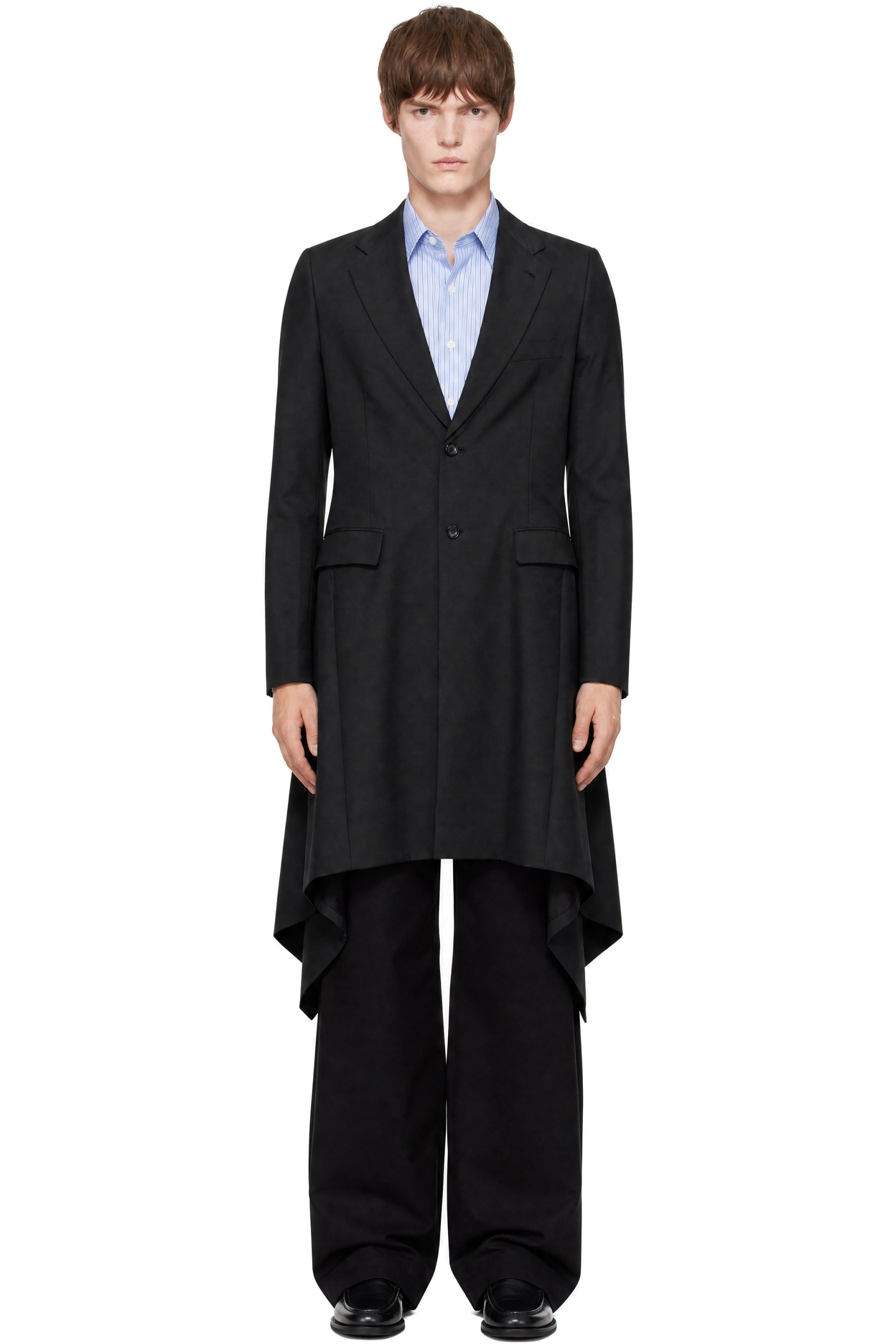 Comme des Garçons Homme Plus - Black Dobby Cloth Coat