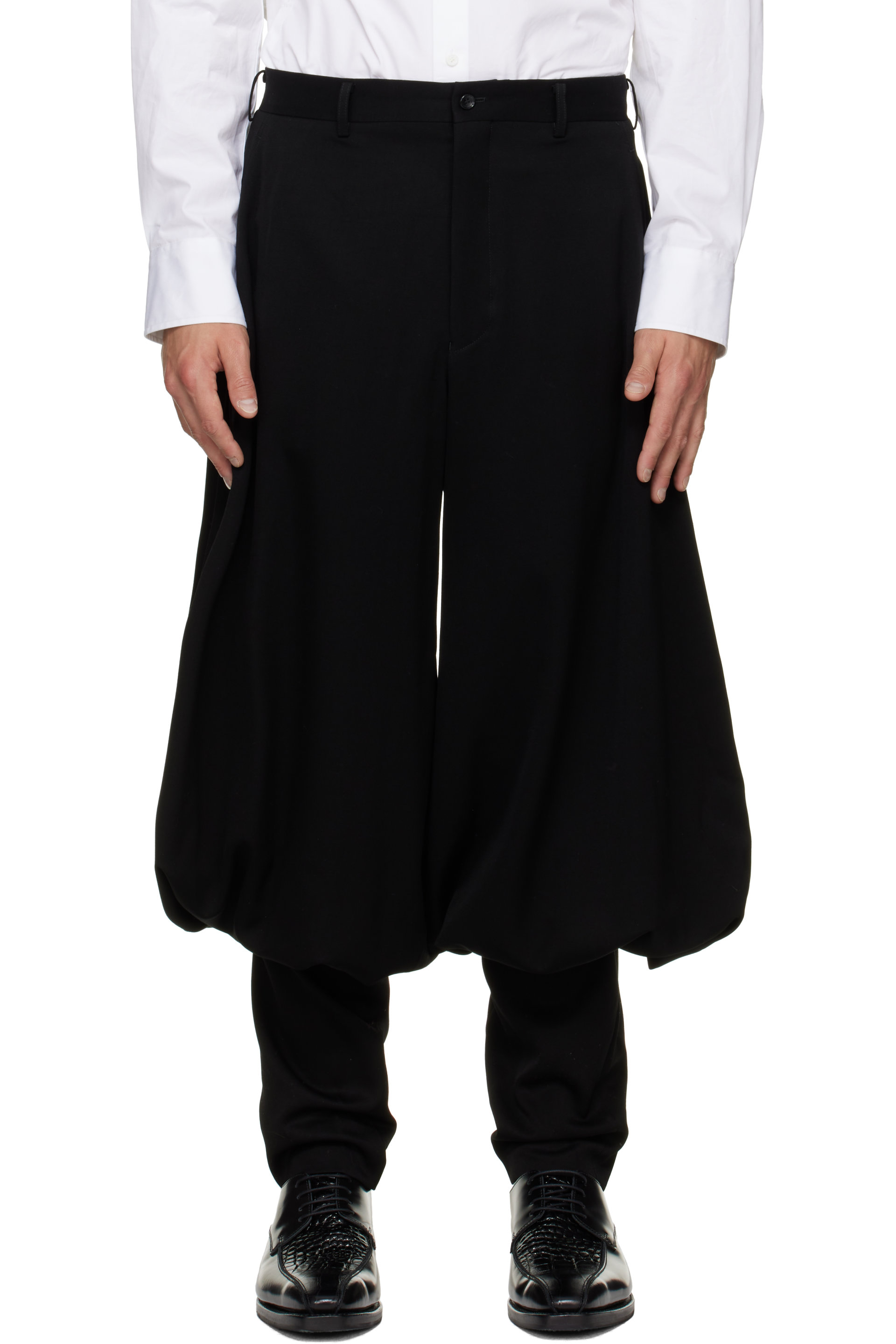 Comme des Garçons Homme Plus - Black Wool Doeskin Trousers