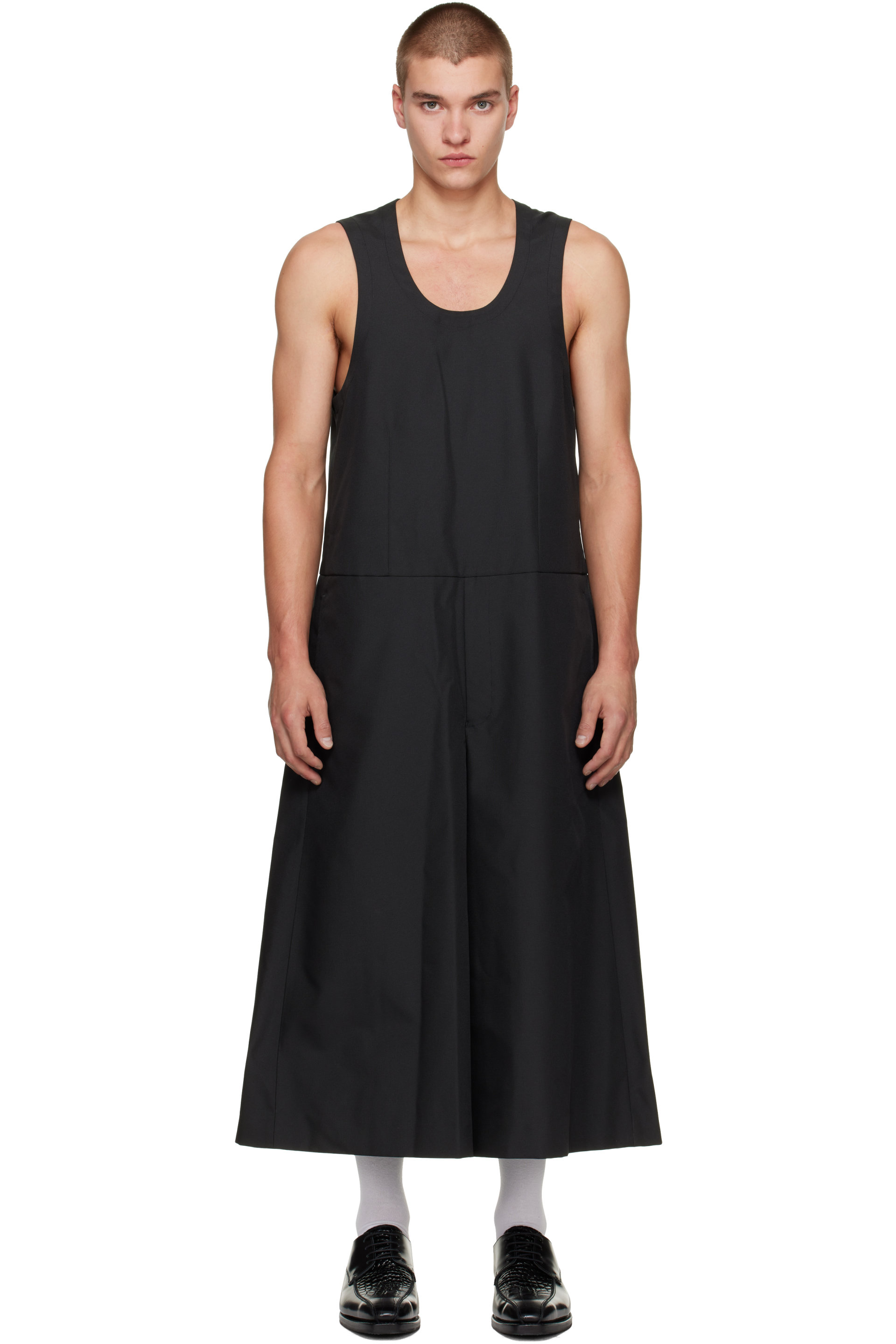Comme des Garçons Homme Plus - Black Polyester Dobby Cloth Overalls