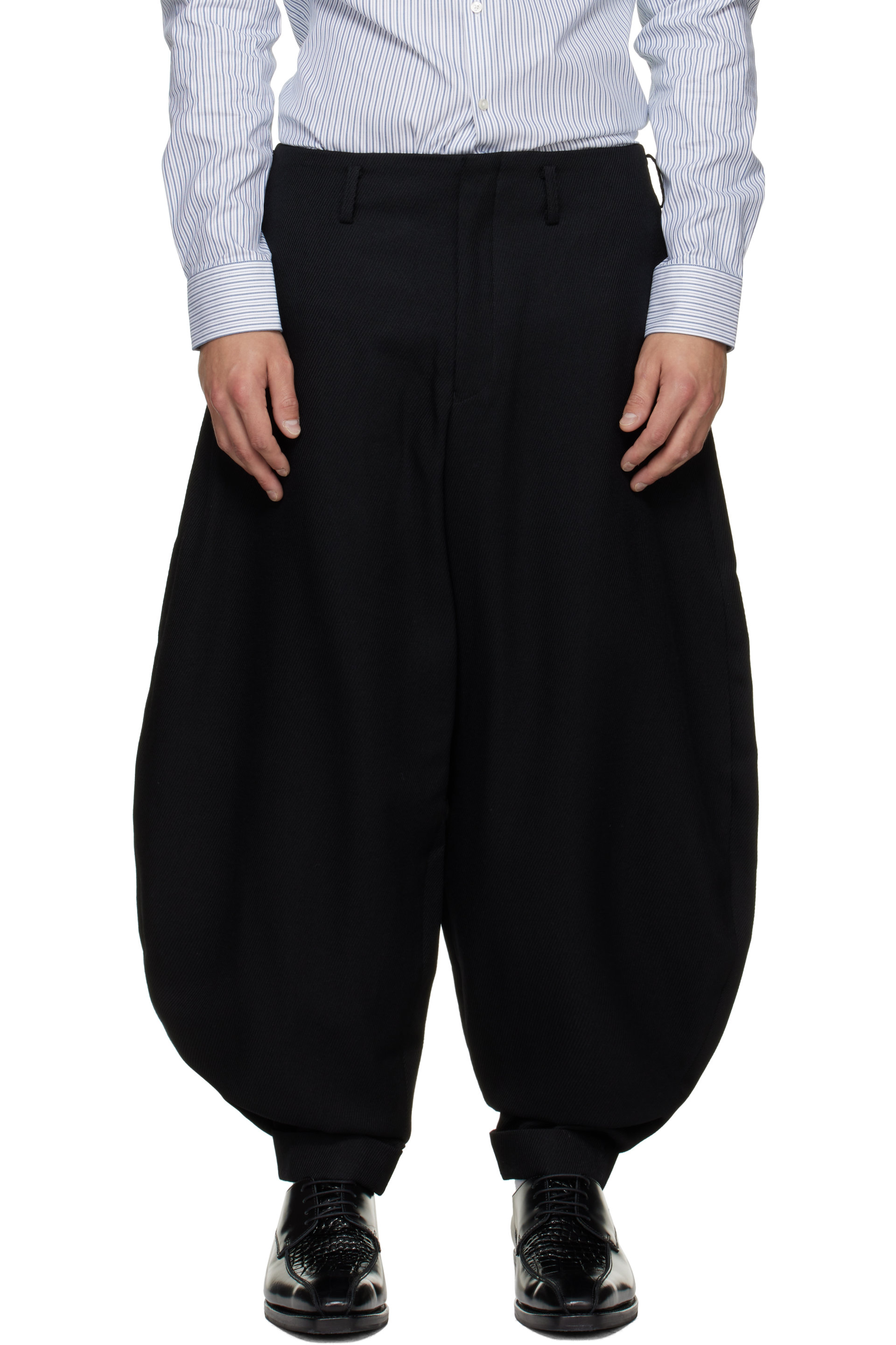 Comme des Garçons Homme Plus - Black Wool Heavy Kersey Trousers
