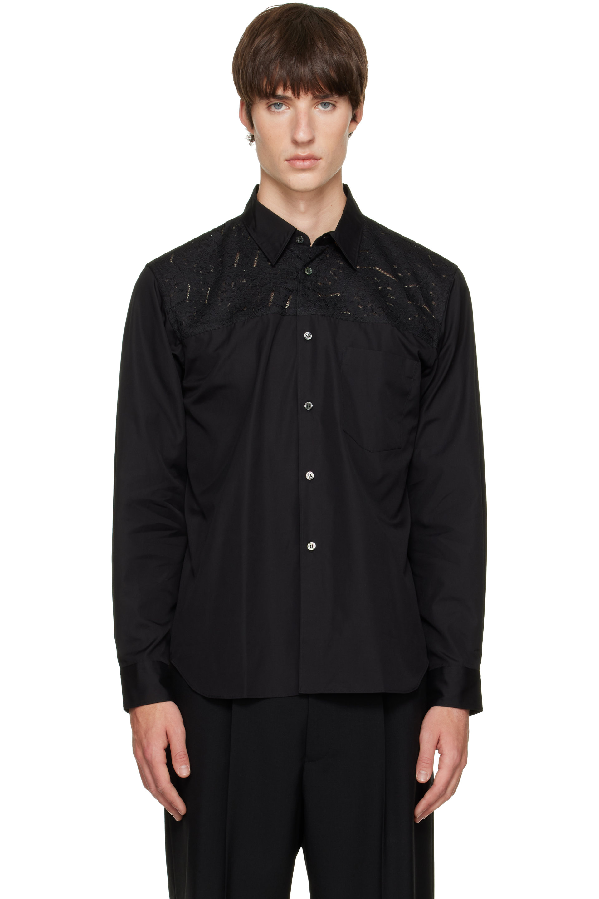 Comme des Garçons Homme Plus - Black Lace Shirt