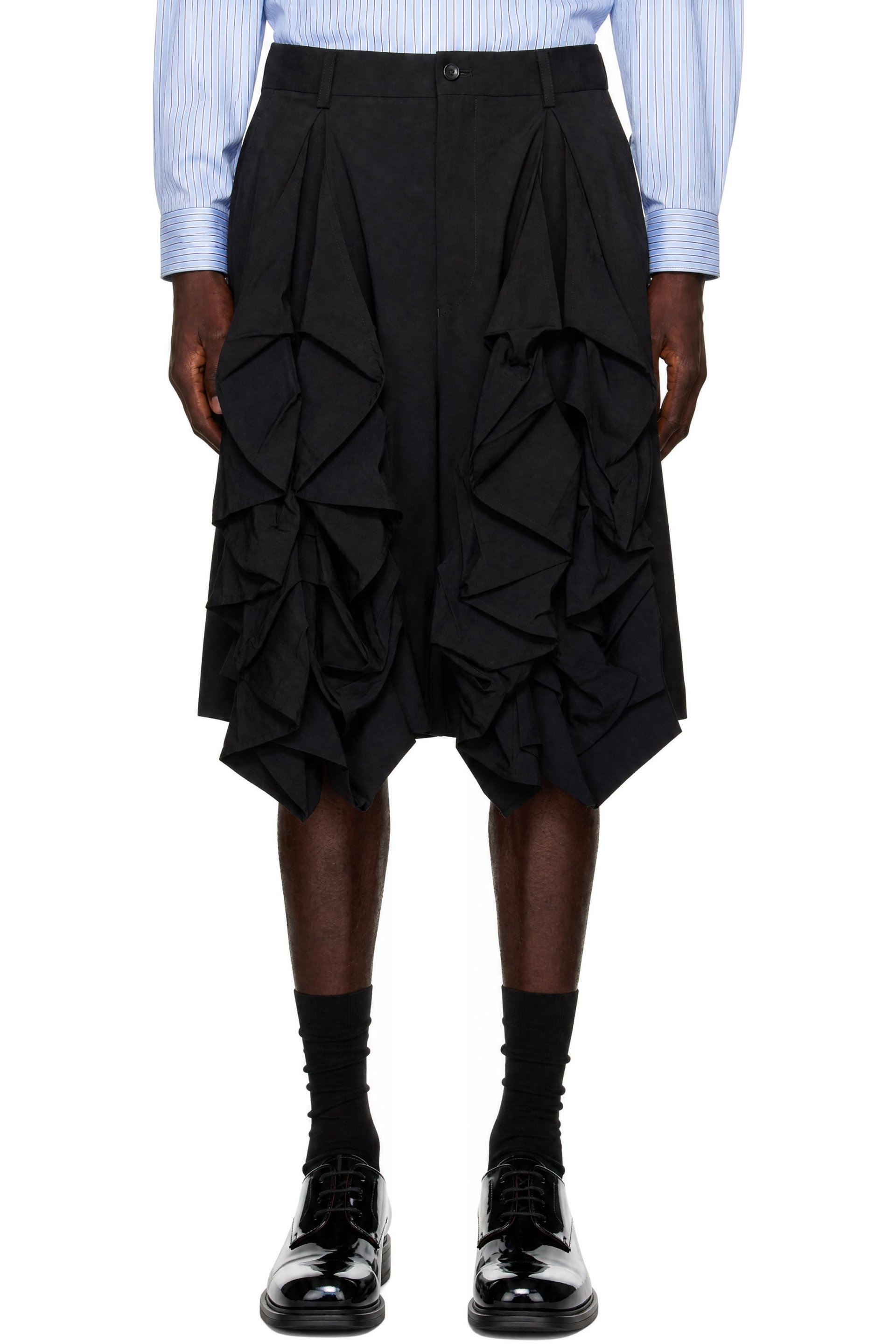Comme des Garçons Homme Plus - Black Wool Tropical Shorts