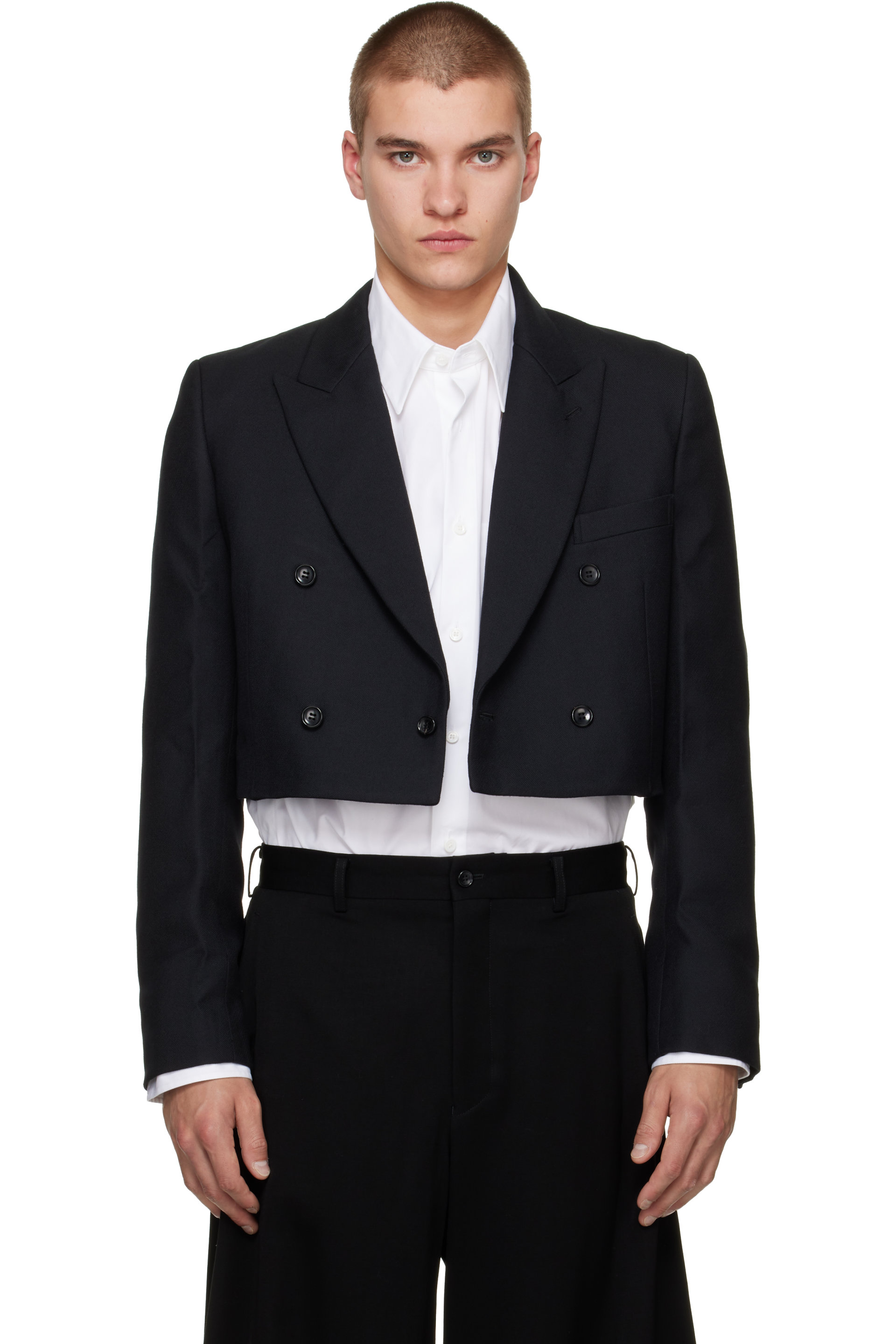 Comme des Garçons Homme Plus - Black Double Weave Wool Blazer
