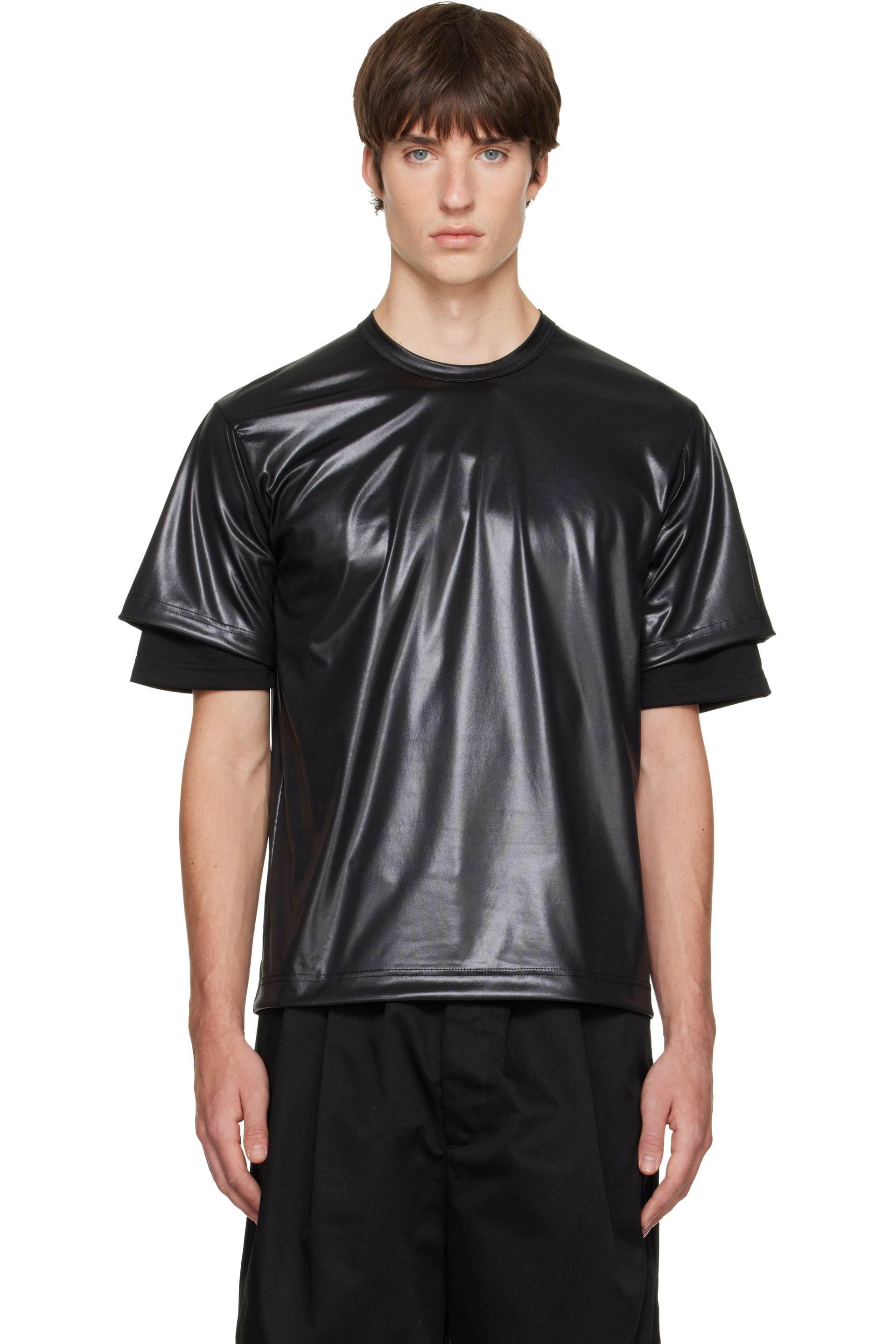 Comme des Garçons Homme Plus - Black Gloss Finish T-shirt