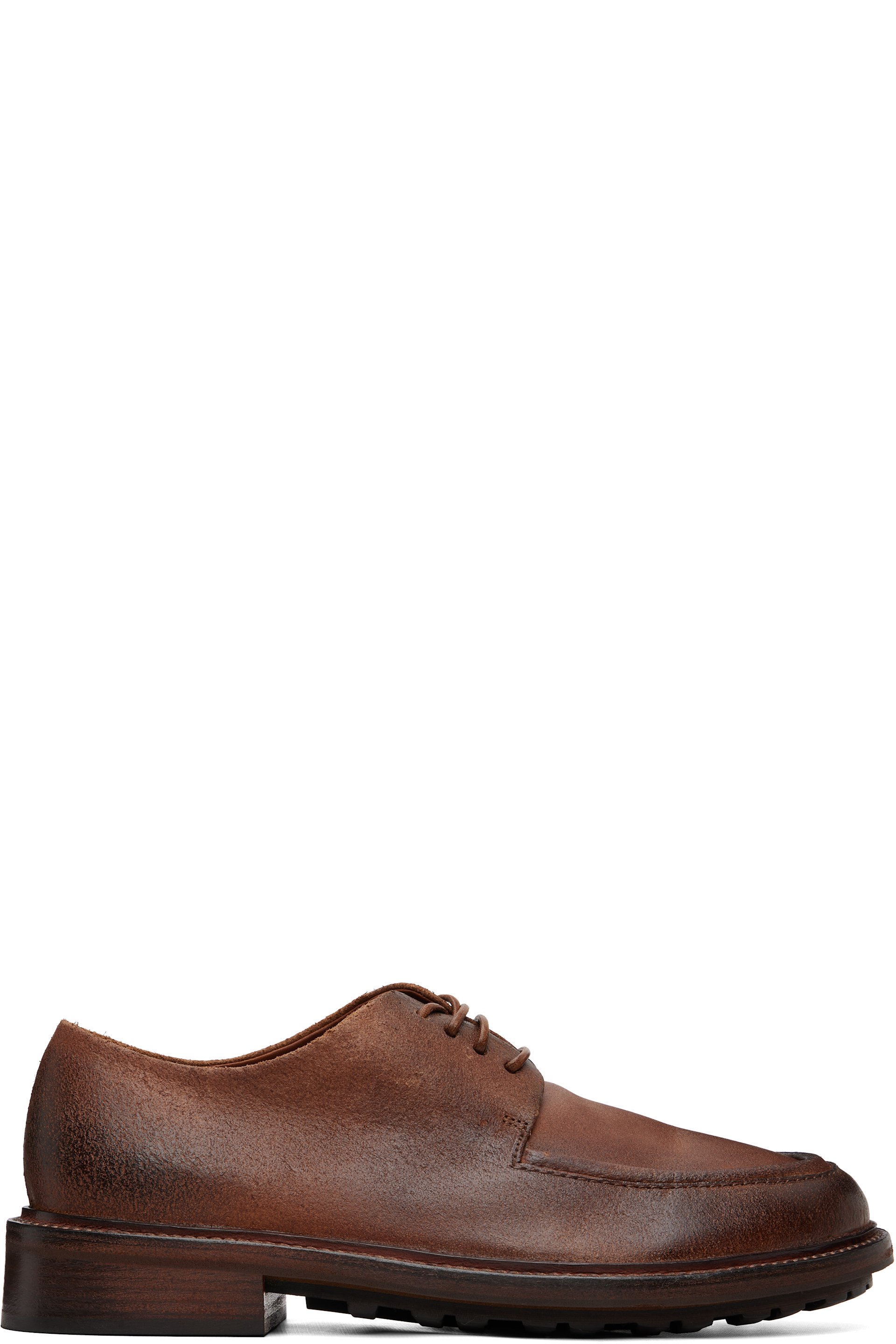 Marsèll - Brown Gruboot Waxed Reversed Leather Derbys