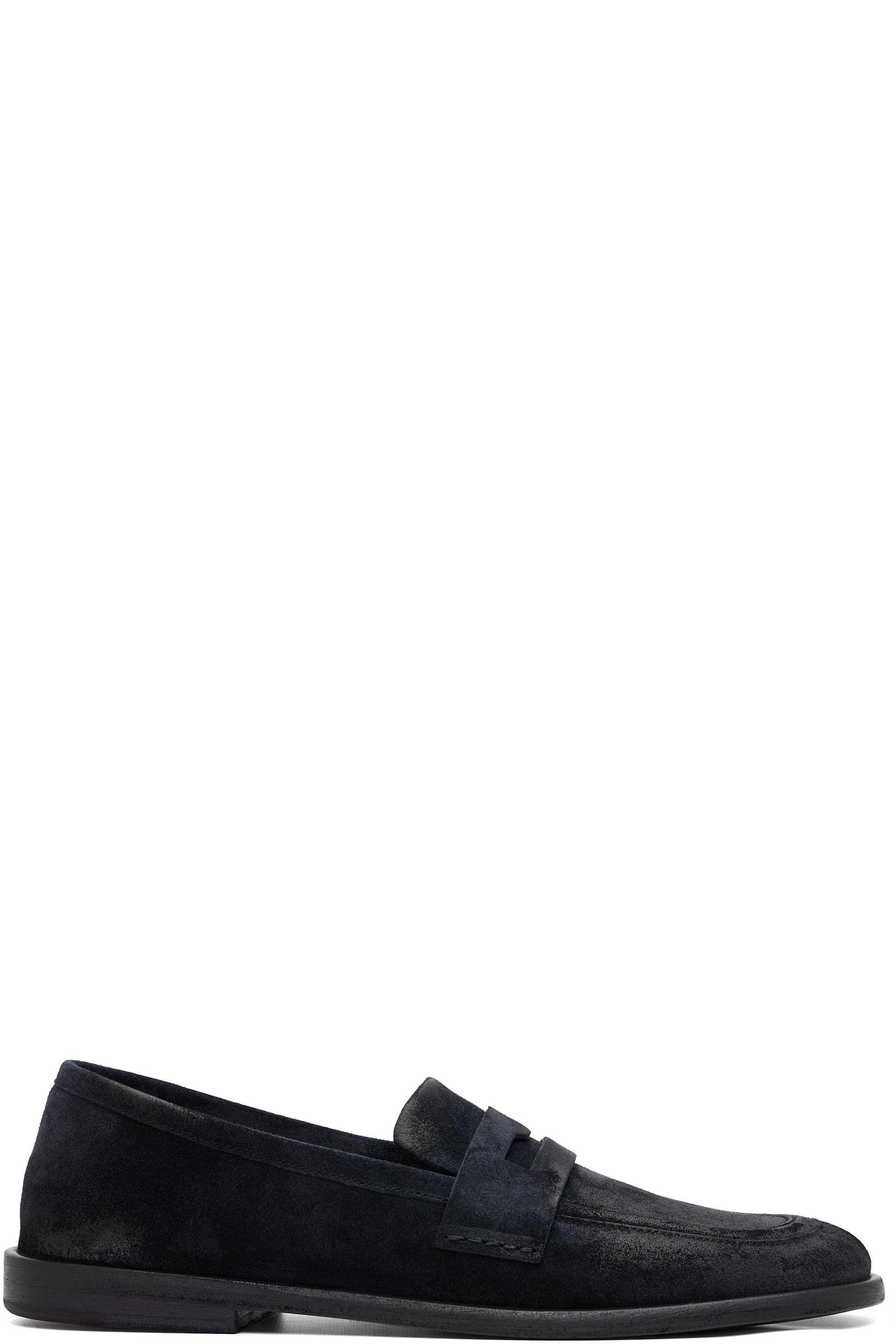 Marsèll - Navy Stesa Reversed Leather Loafers