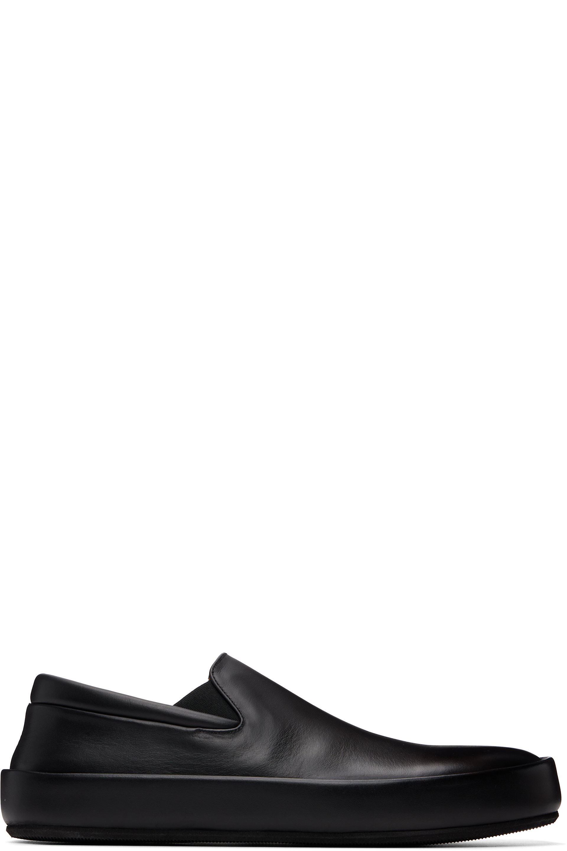 Marsèll - Black Cassapelle Leather Slip On Sneakers