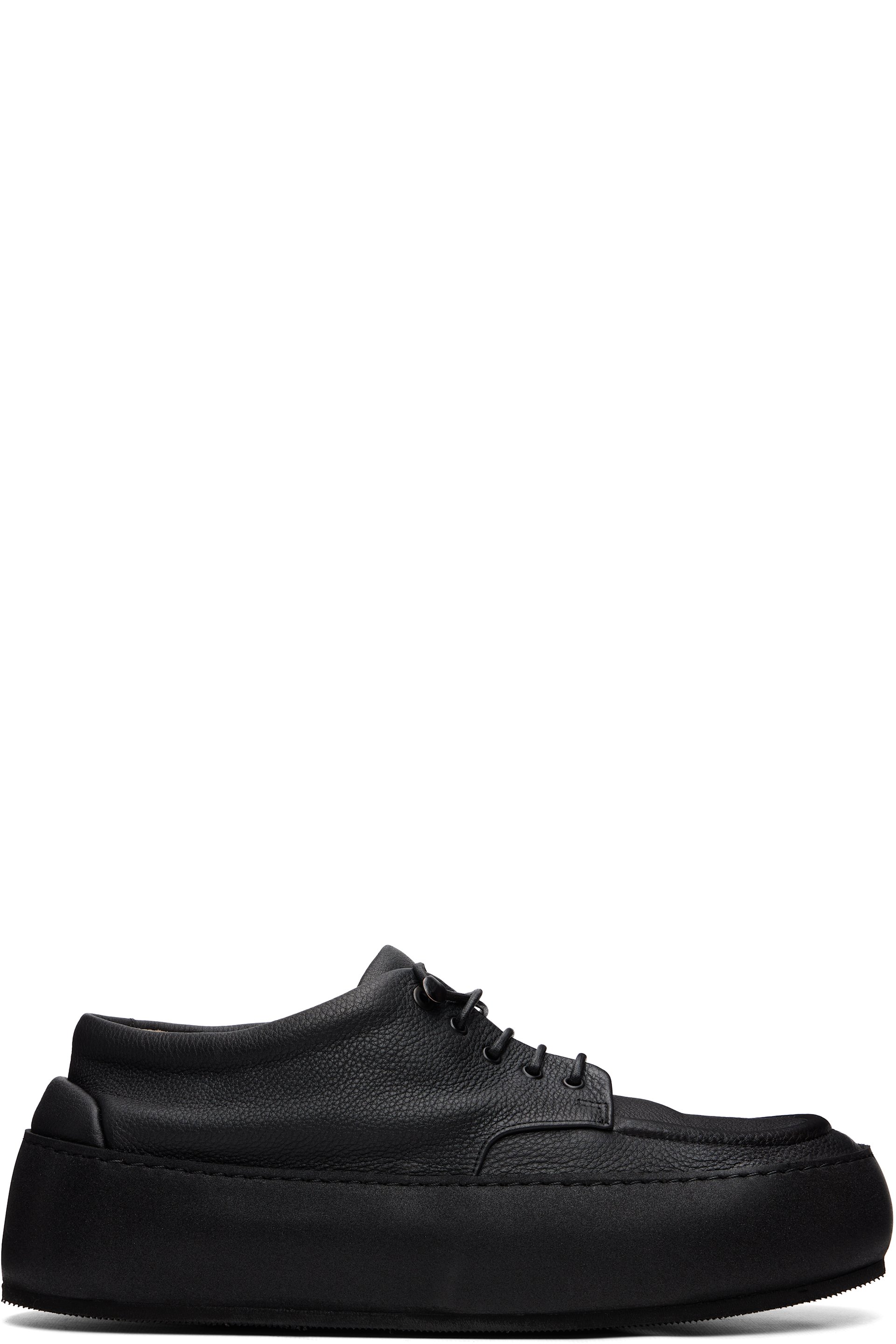Marsèll - Black Cassapana Pebbled Leather Sneakers