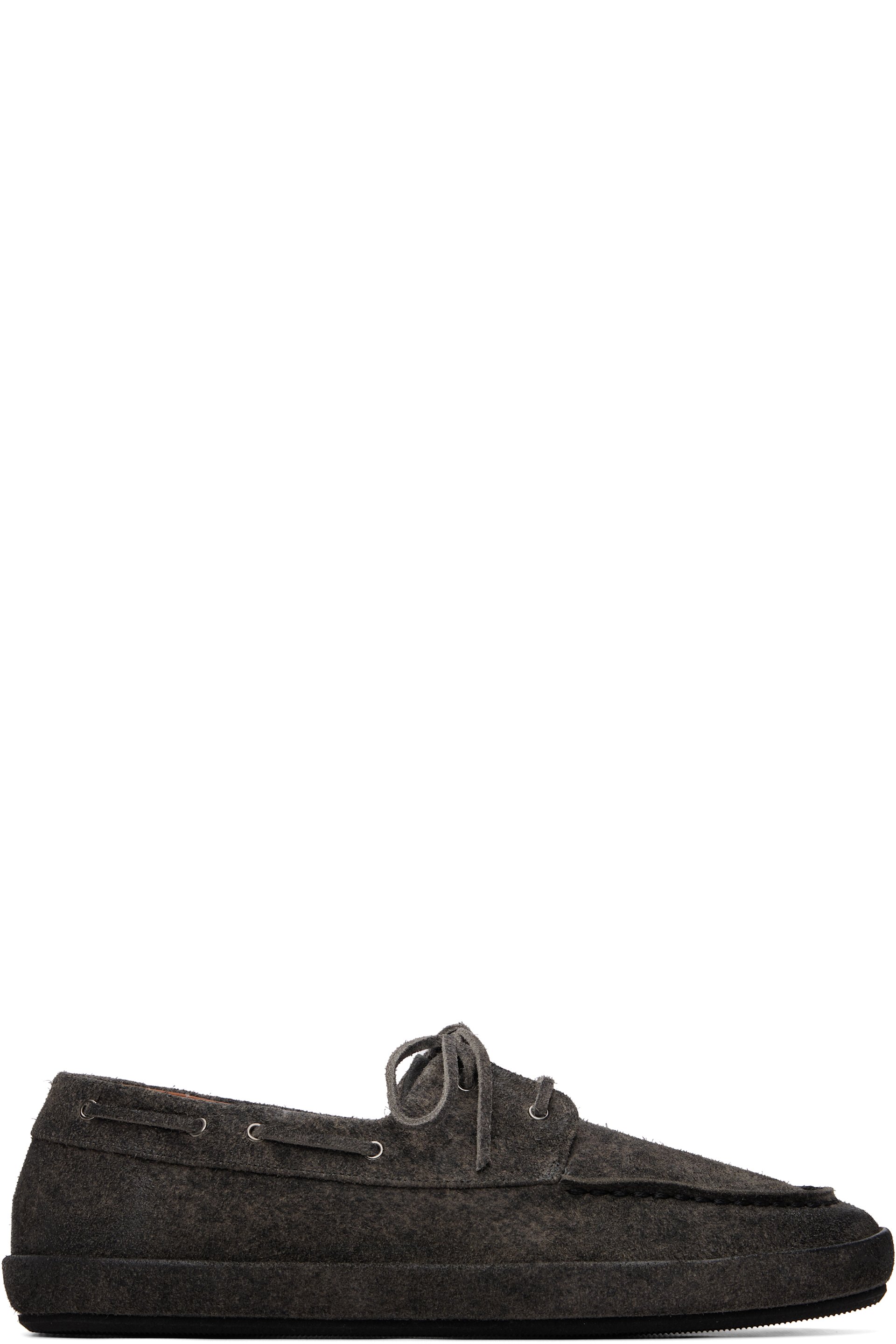 Marsèll - Black Scatopelle Suede Boat Shoes