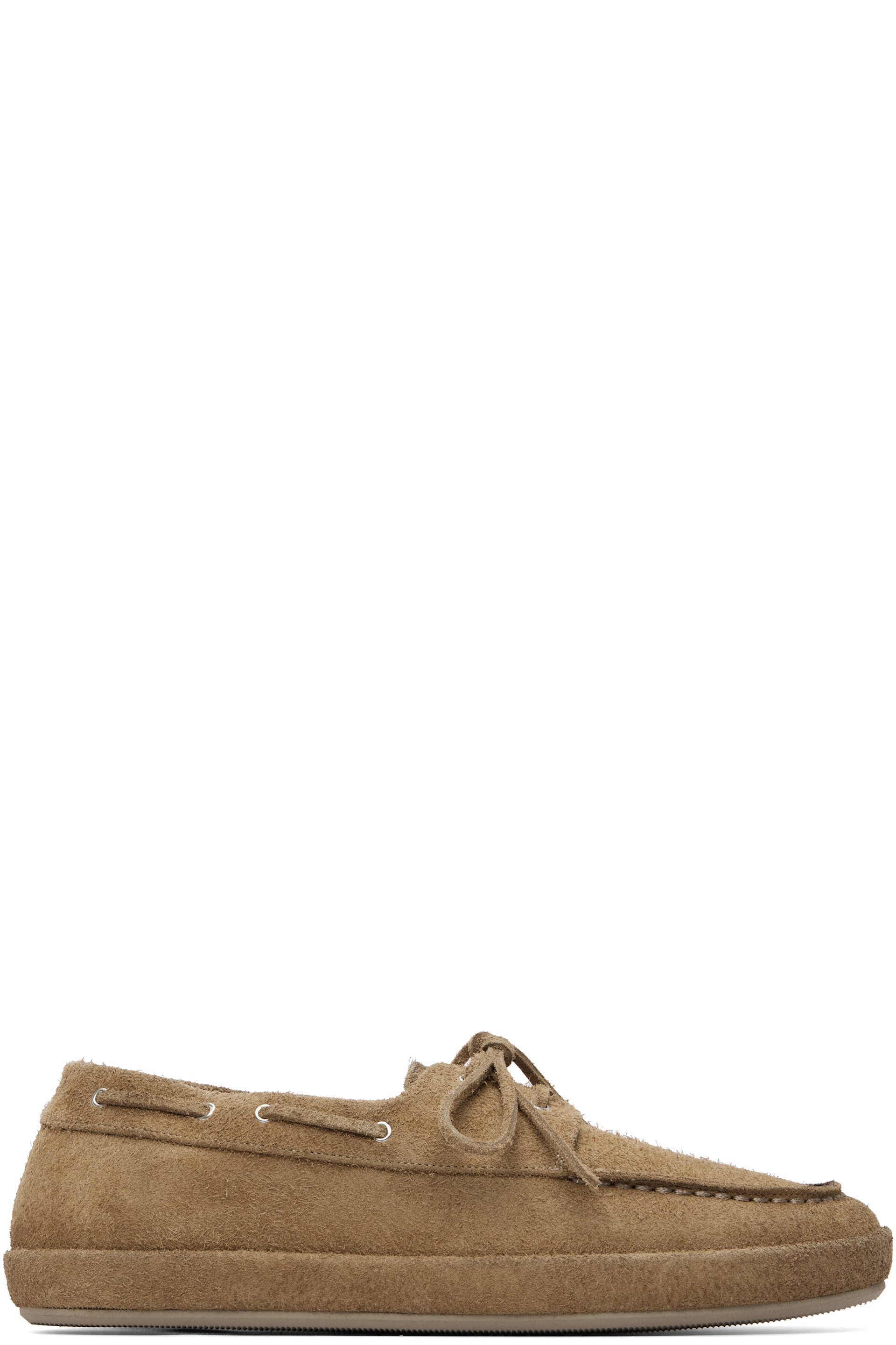 Marsèll - Beige Scatopelle Suede Boat Shoes