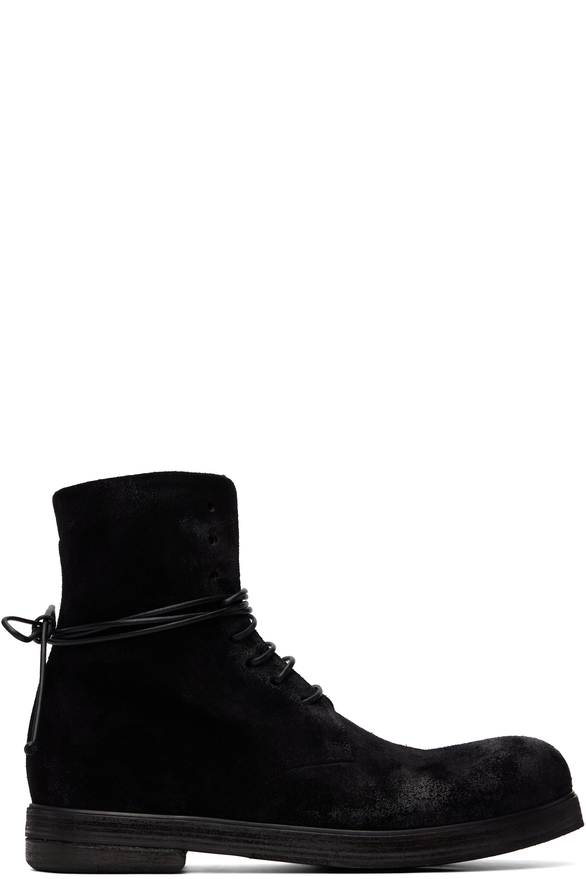 Marsèll - Black Zucca Zeppa Leather Combat Boots