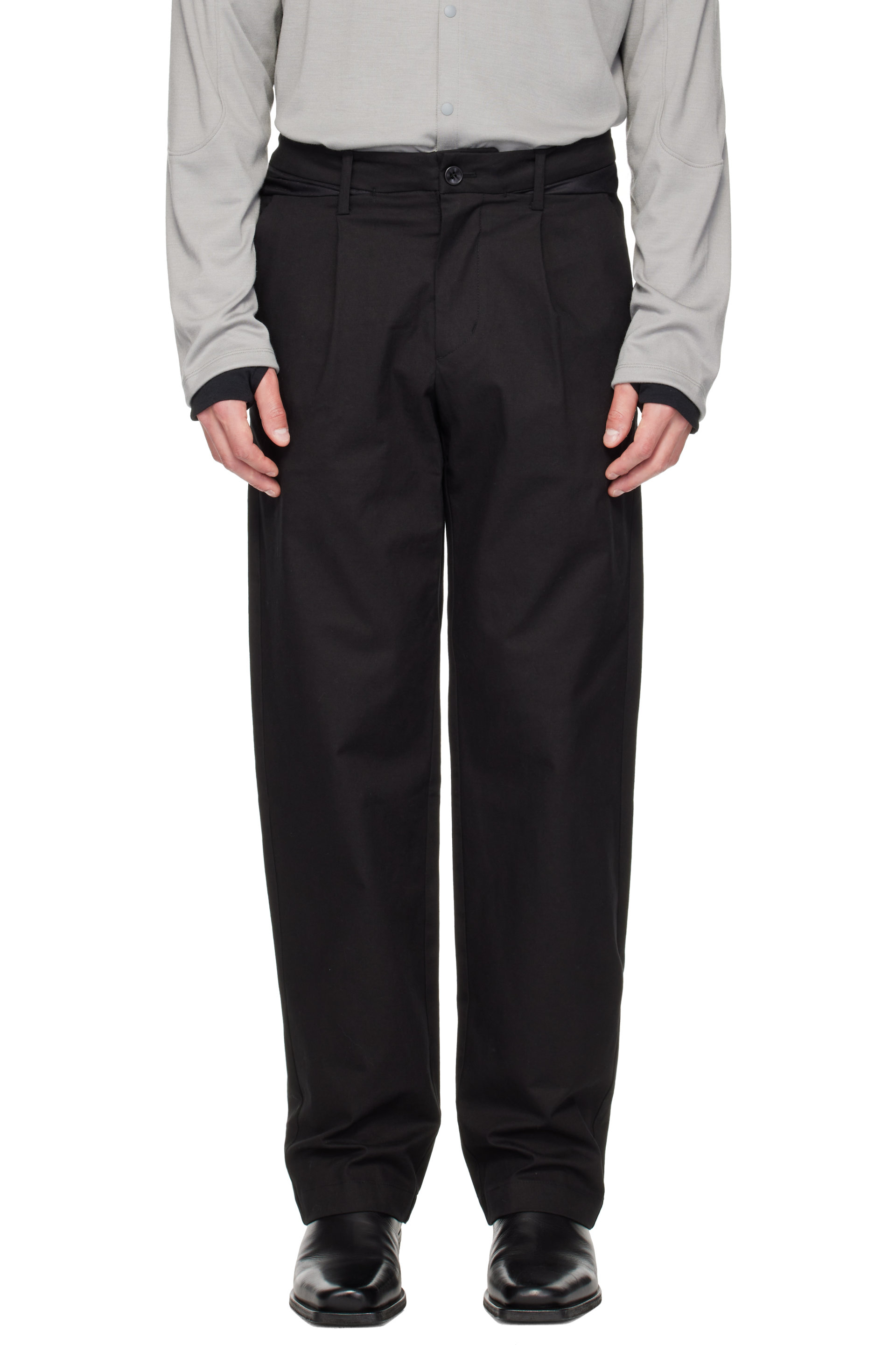POST ARCHIVE FACTION (PAF) - Black Cut Out Trousers