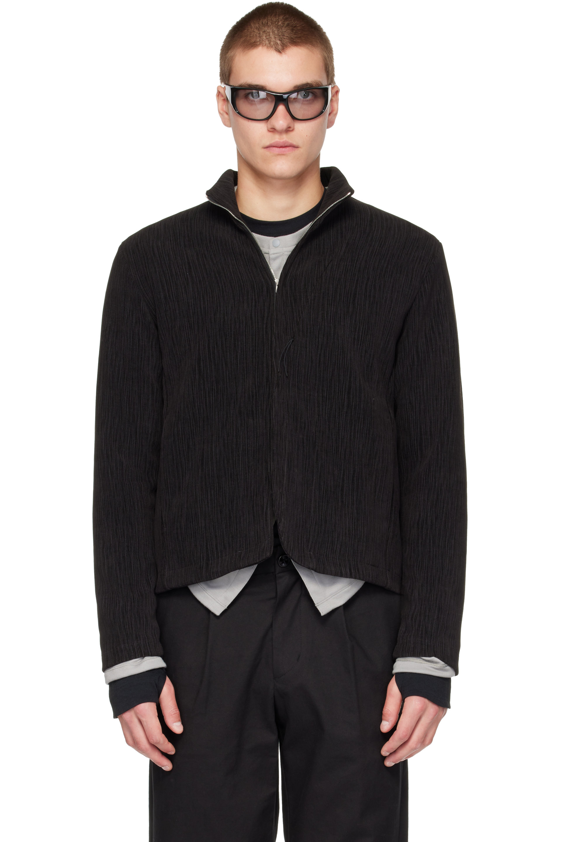 POST ARCHIVE FACTION (PAF) - Black Corduroy Track Jacket
