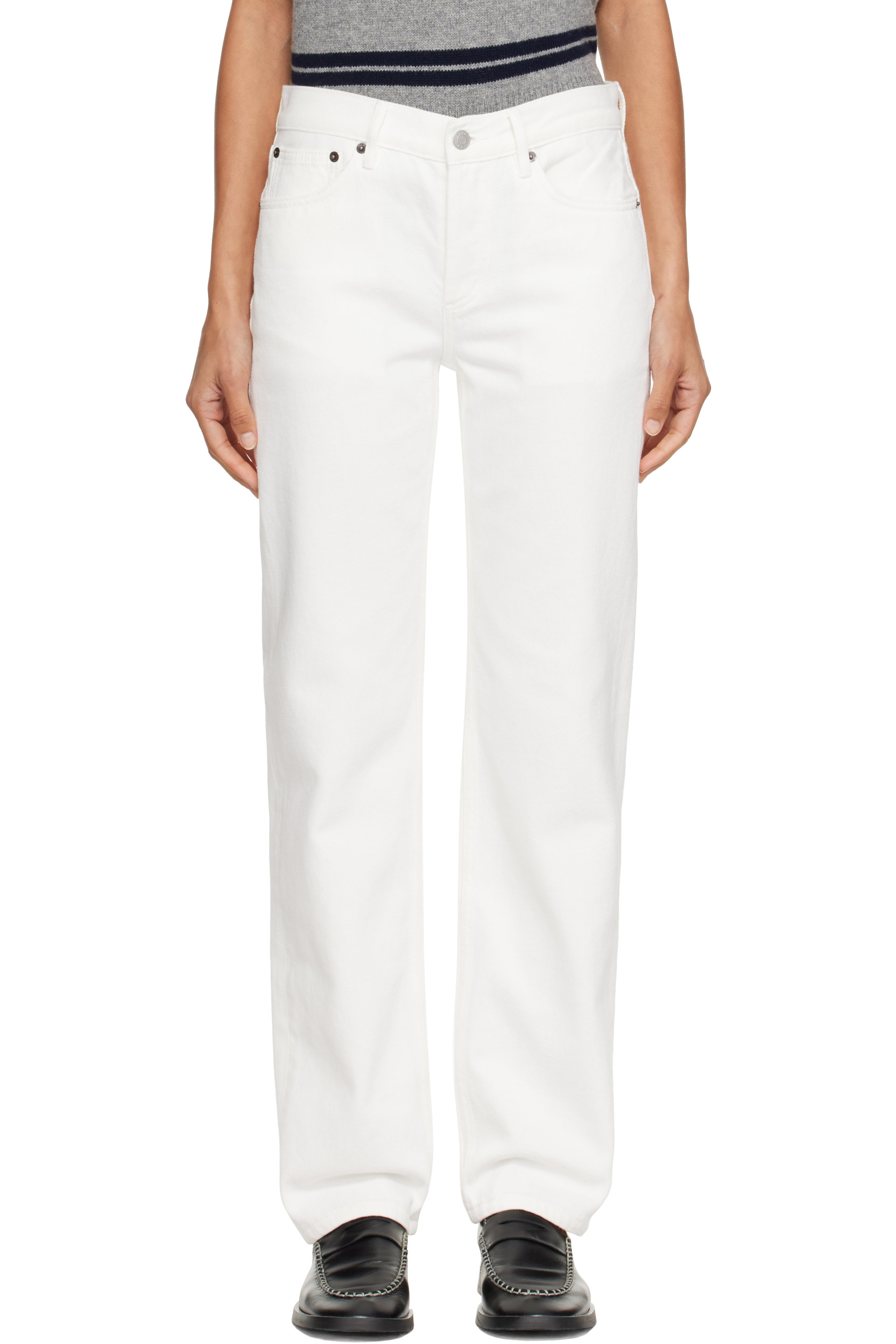 Still Here - White Straight-Leg Life Jeans
