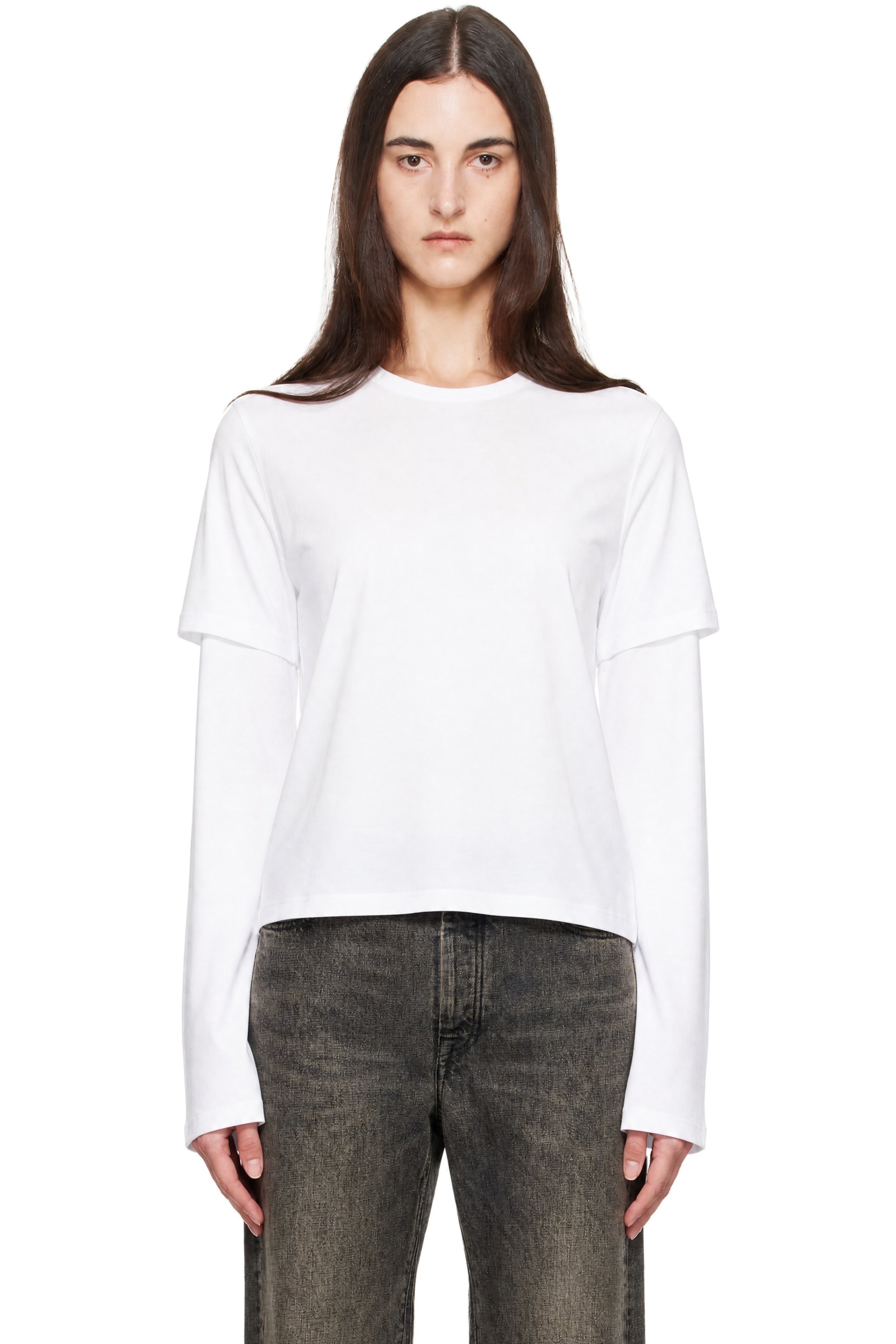 Still Here - White 2Tee Long Sleeve T-Shirt